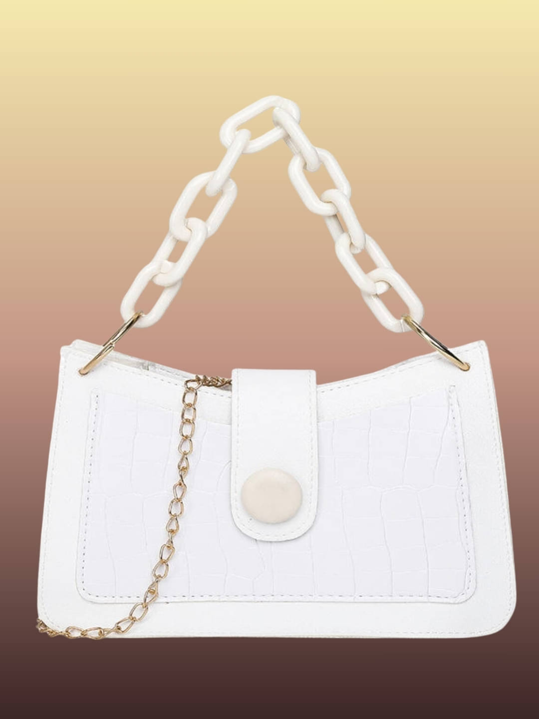     			gufrina Sling Bag PU Set of 1 ( White )