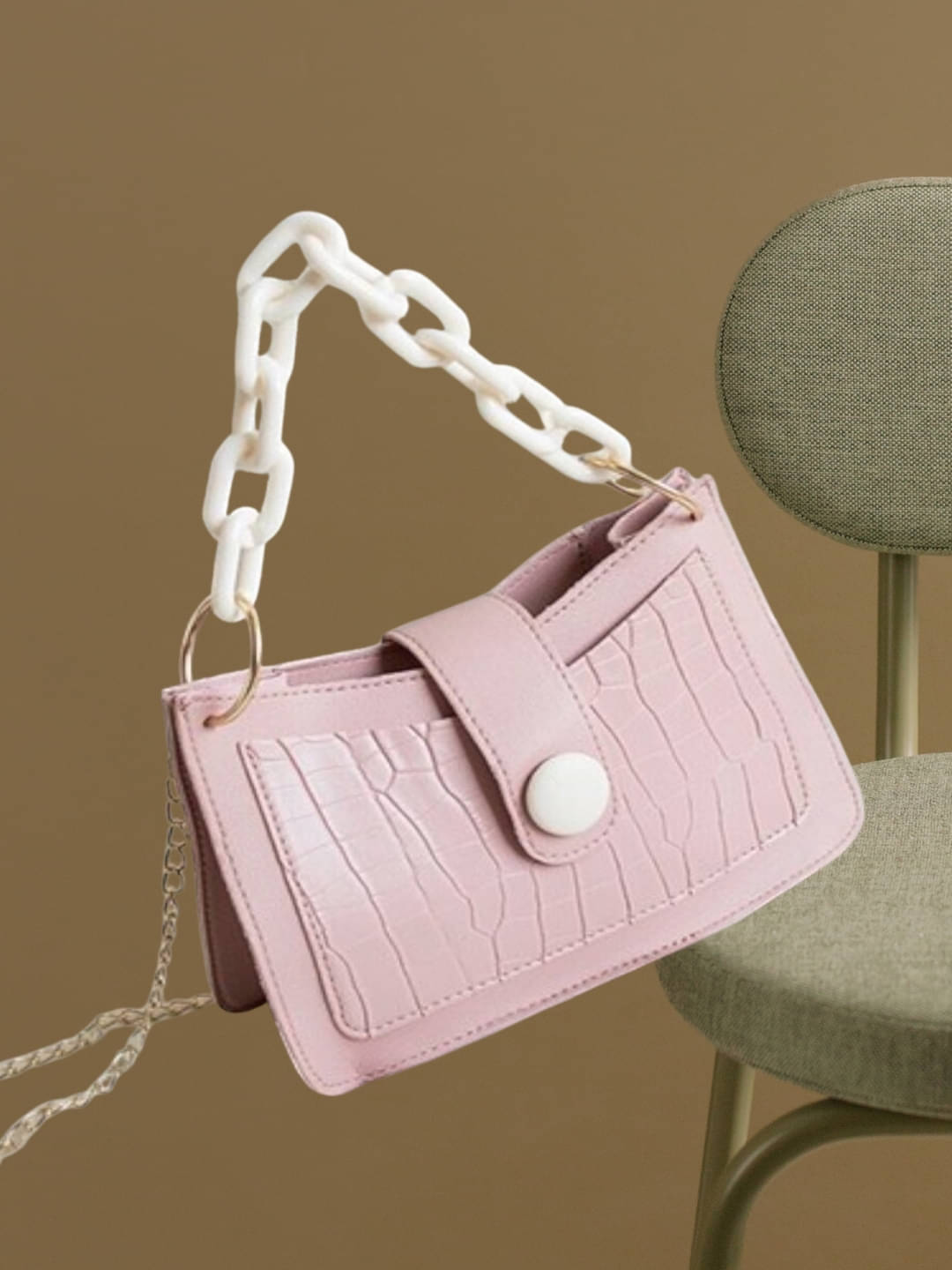     			gufrina Sling Bag PU Set of 1 ( Peach )