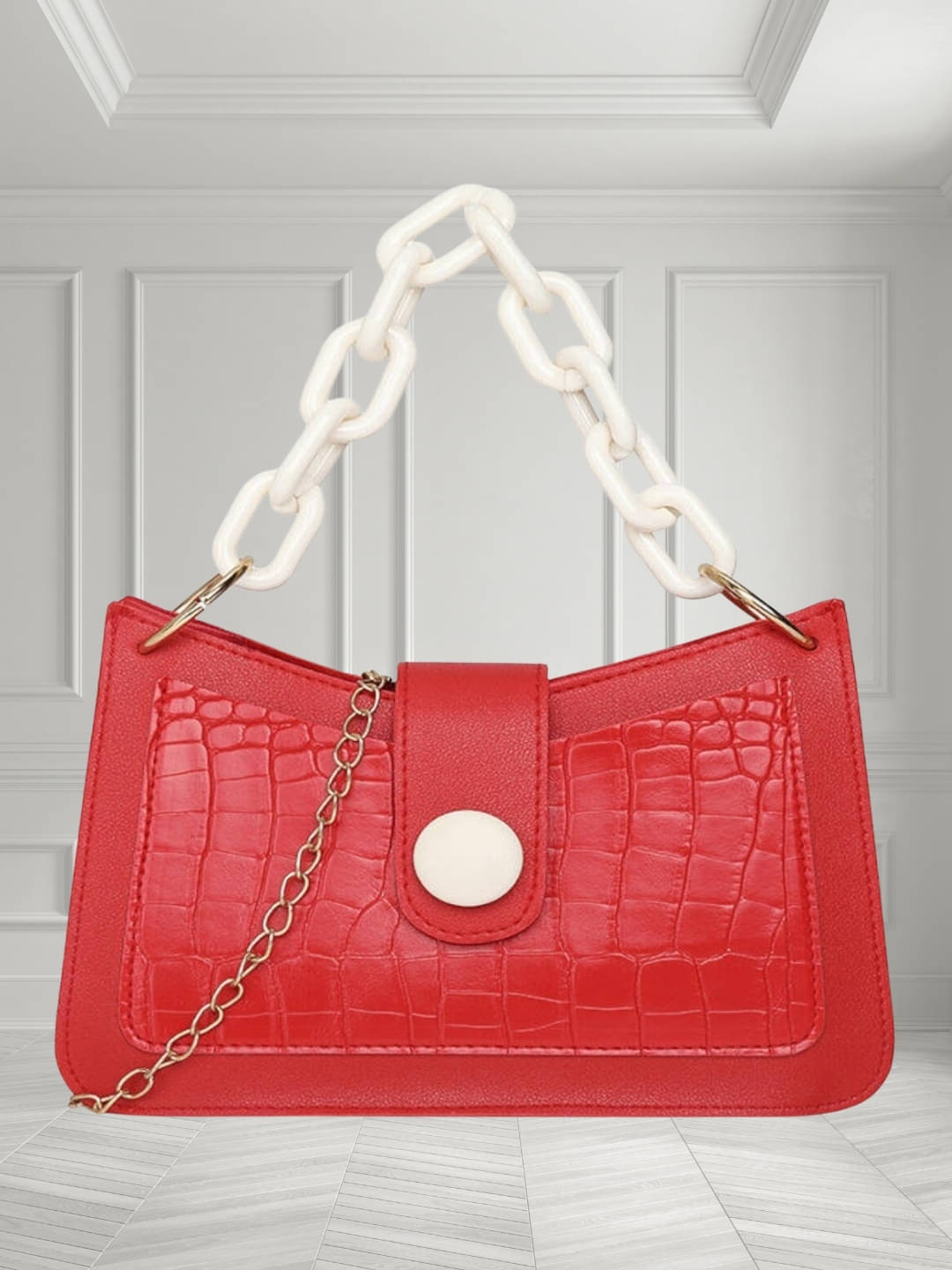    			gufrina Sling Bag PU Set of 1 ( Red )