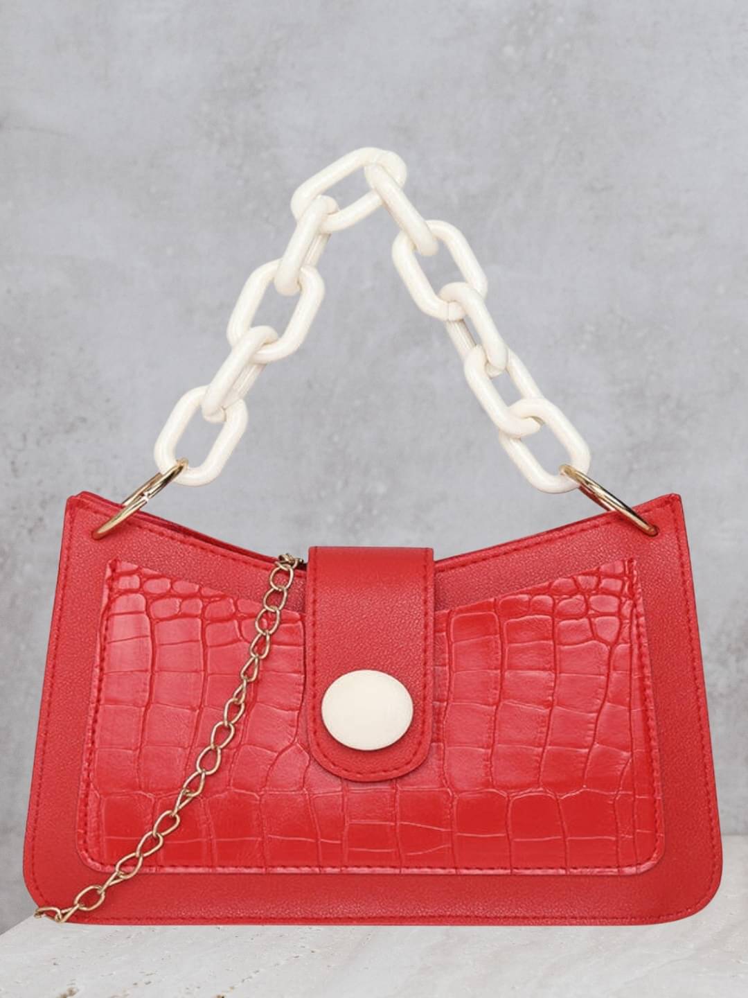    			gufrina Sling Bag PU Set of 1 ( Red )
