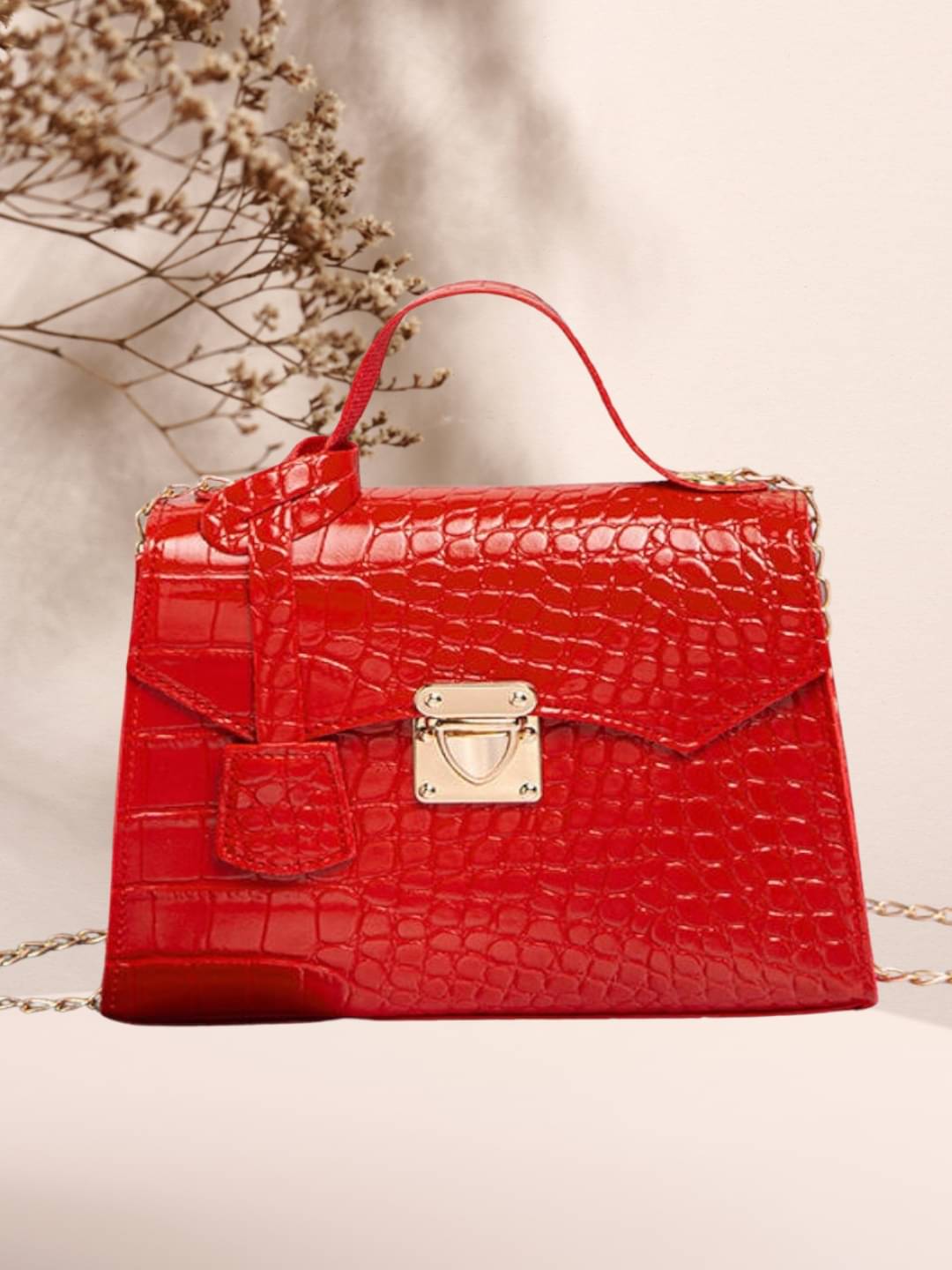     			gufrina Sling Bag PU Set of 1 ( Red )