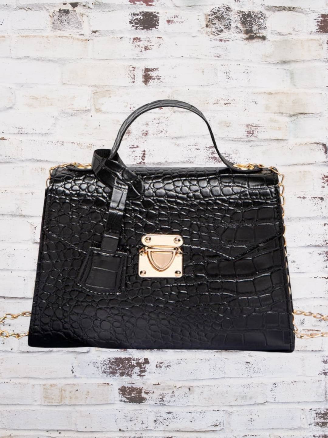     			gufrina Sling Bag PU Set of 1 ( Black )