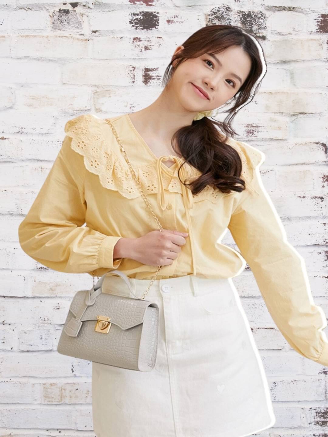     			gufrina Sling Bag PU Set of 1 ( Light Grey )