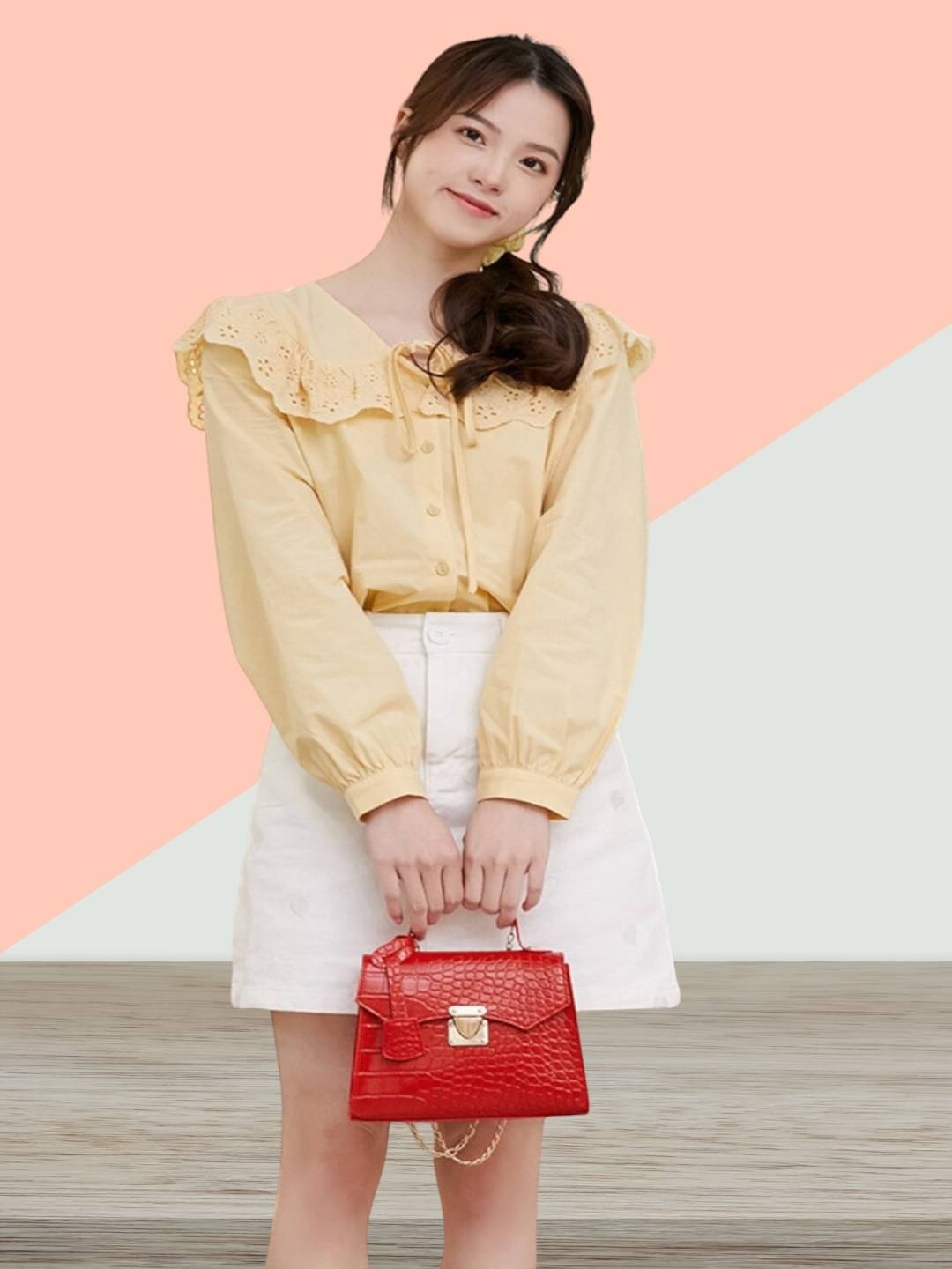     			gufrina Sling Bag PU Set of 1 ( Red )