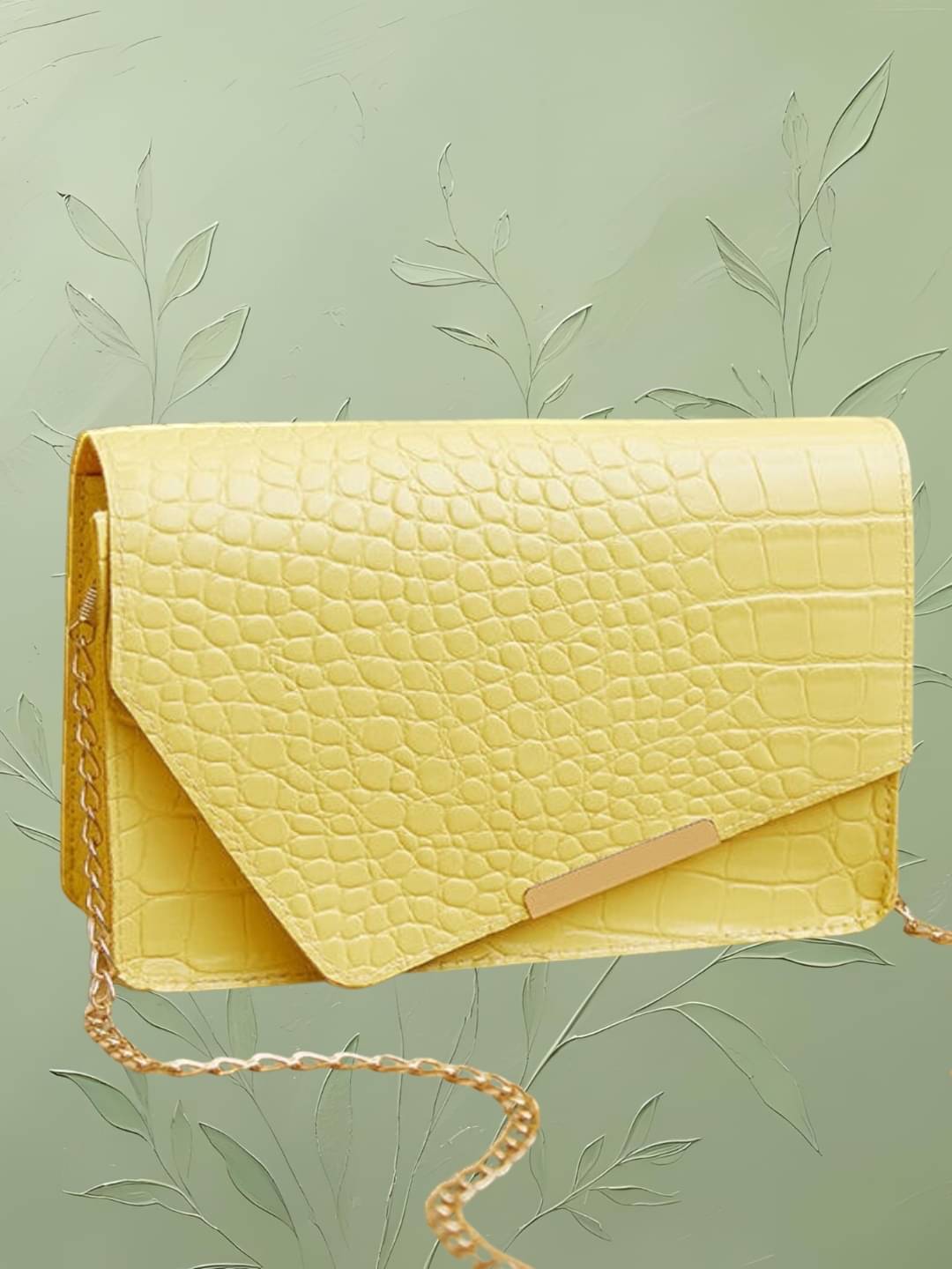     			gufrina Sling Bag PU Set of 1 ( Yellow )