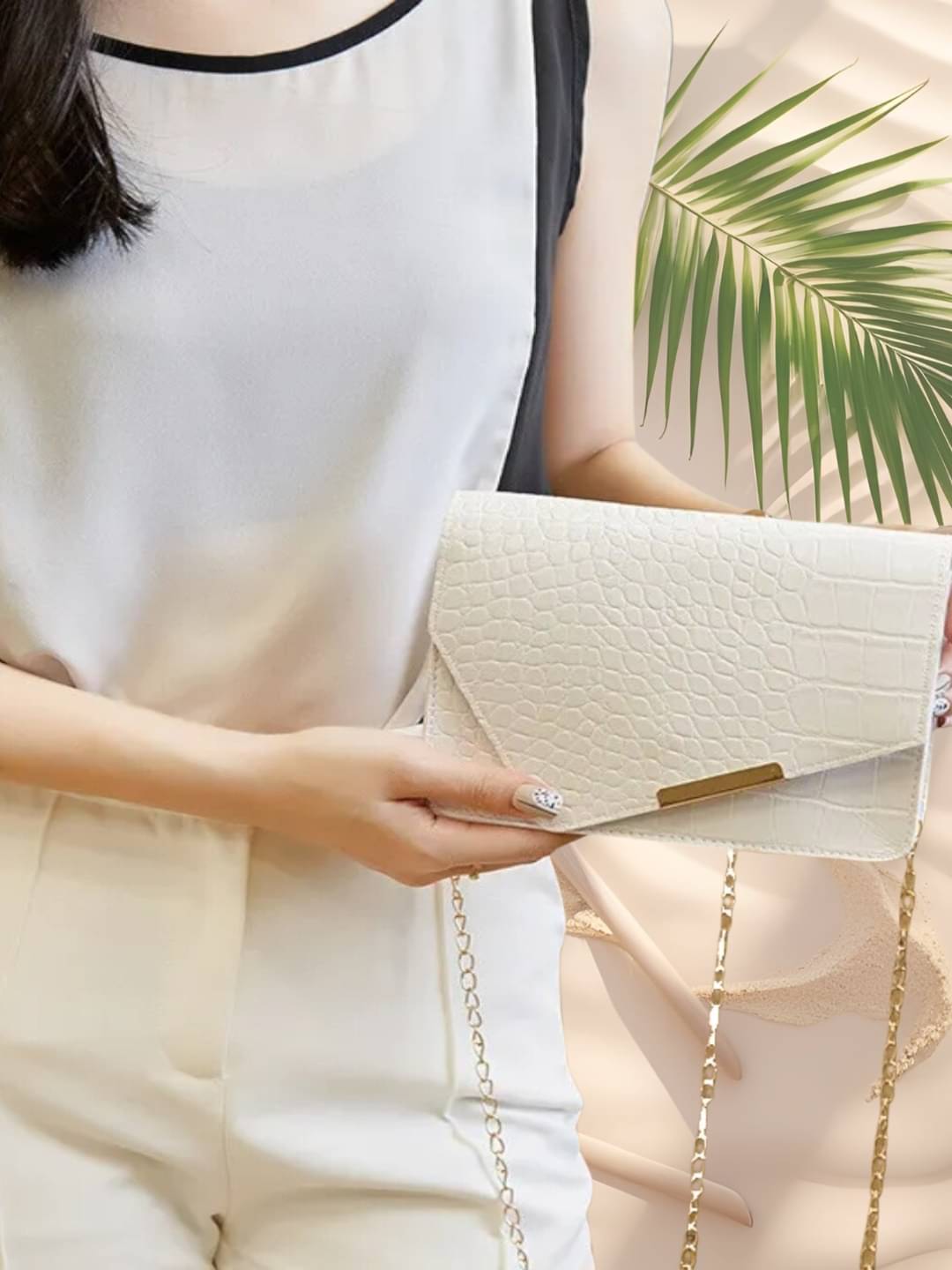     			gufrina Sling Bag PU Set of 1 ( White )