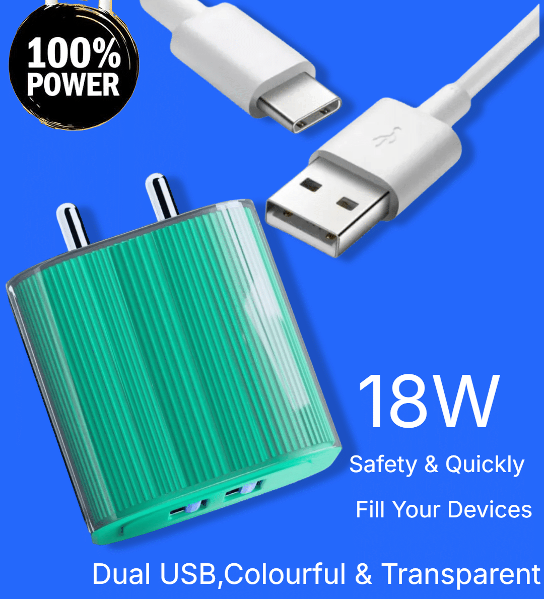     			20W Fast USB-C Charger Adapter with Smart IC Chip | Quick Charge Compatible for All USB-C  Devices | Compact & Travel-Friendly Power Adapter for Efficient, Safe Charging Anywhere
