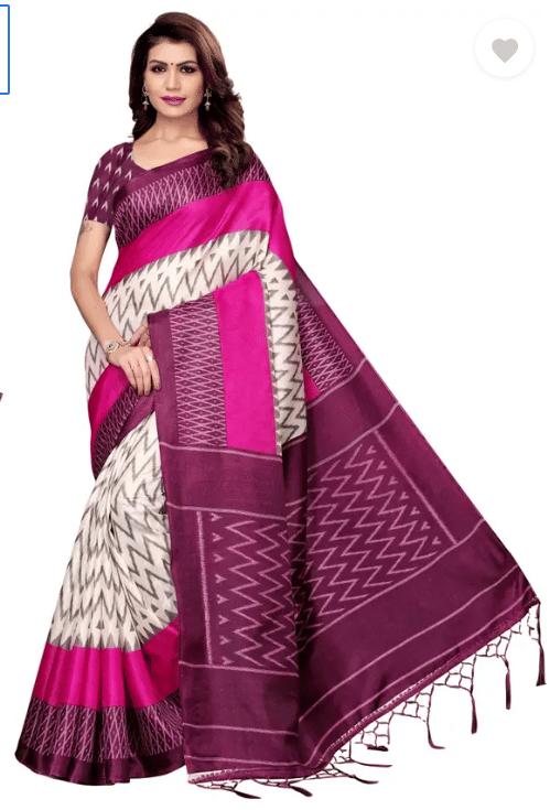 ANNAPURNA CREATION Art Silk Printed Regular Saree With Unstitched Blouse Piece ( Wine ) ANNAPURNA CREATION Art Silk Printed Regular Saree With Unstitched Blouse Piece ( Wine )
