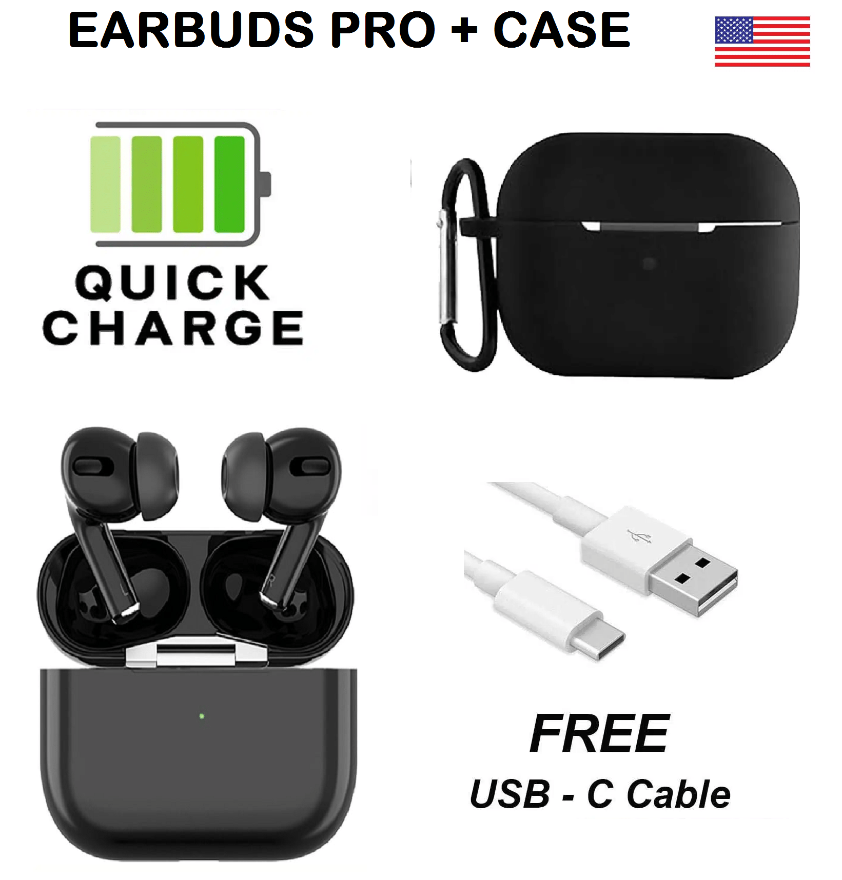     			"Black Wireless Bluetooth Earbuds with Soft Silicone Cover, Deep Bass, Touch Controls, Long Battery Life, and Charging Case – Comfortable, Sweatproof In-Ear Headphones for All-Day Use"