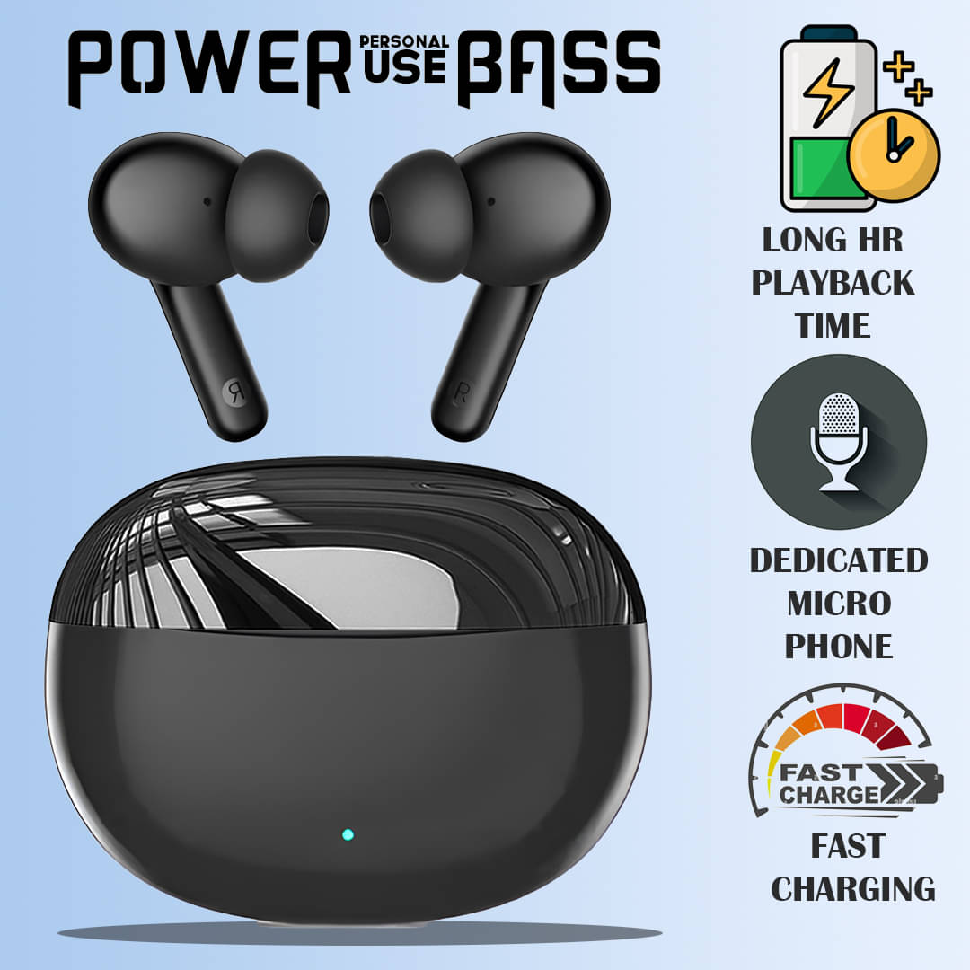     			Bluetooth Wireless Earbuds with Deep Bass, HD Mic, Touch Controls, Secure Fit, and 30H Battery – Sweatproof In-Ear Headphones with Charging Case – Compatible with All Smartphones & Devices
