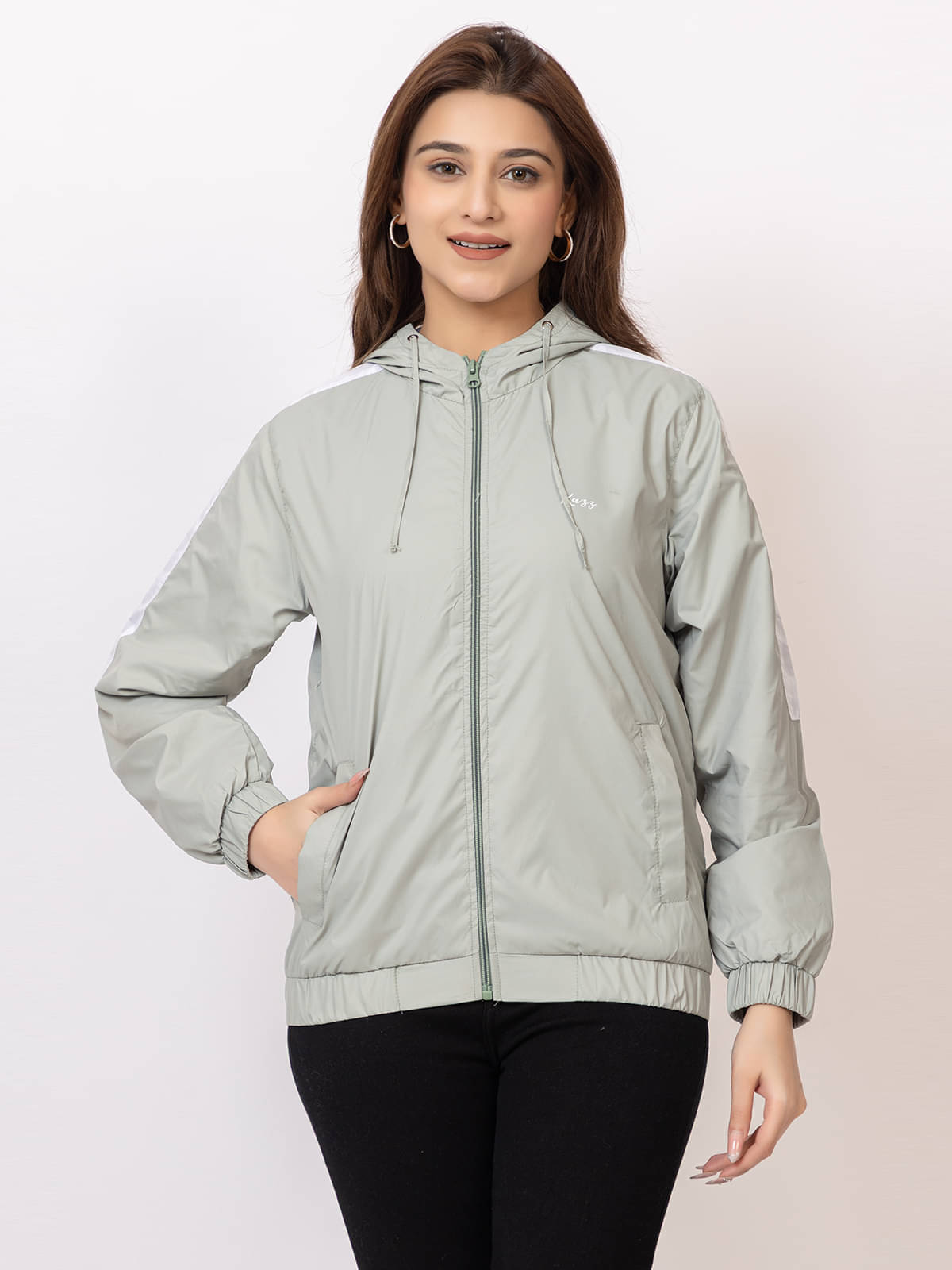     			KAZZ - Nylon Green Hooded Jackets Pack of 1
