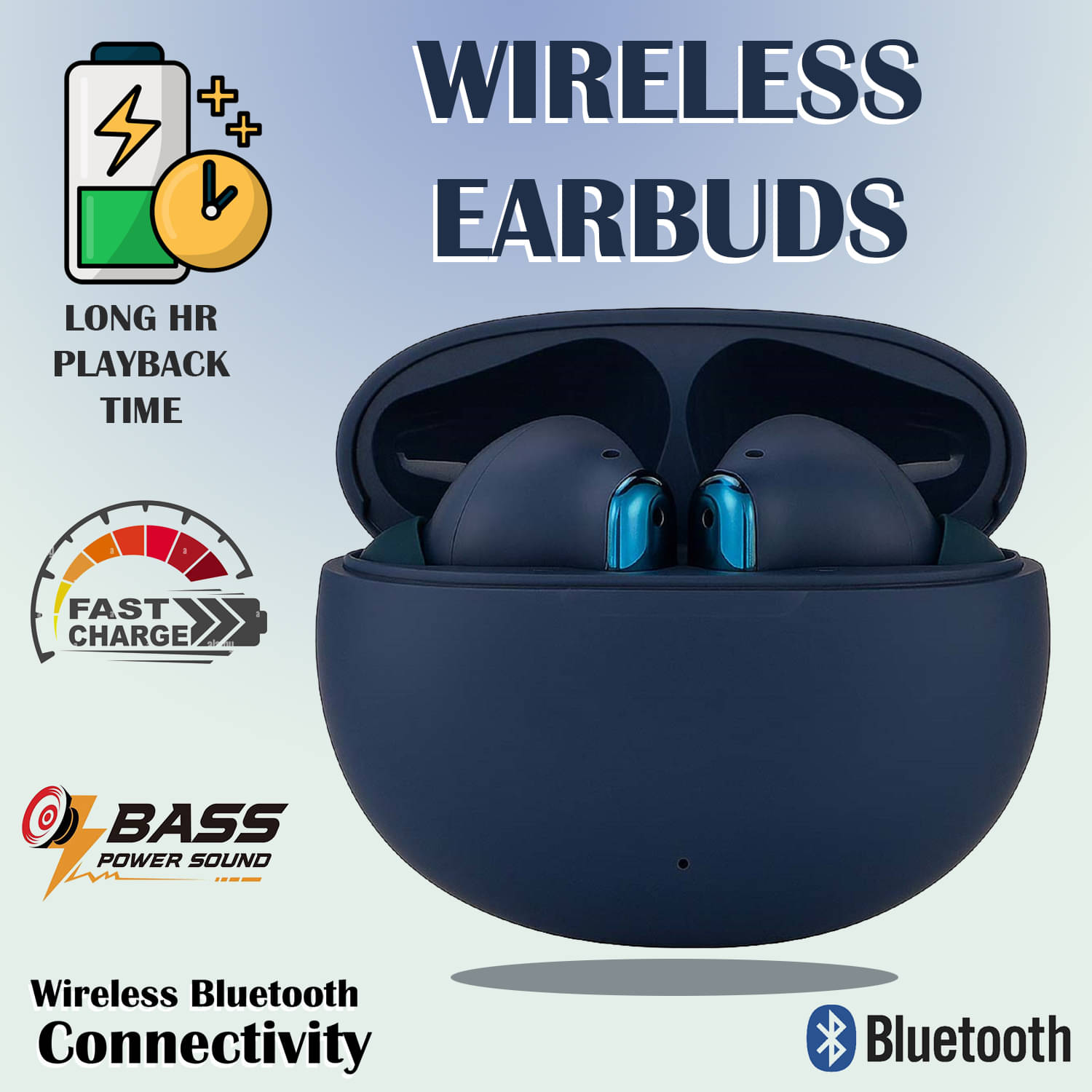     			"Premium Wireless Earbuds with Clear Sound, Noise Cancellation, Type-C Fast Charging, Touch Controls, Long Battery Life – Lightweight & Sweat Resistant – Perfect for Gym, Commute, and Office Use"
