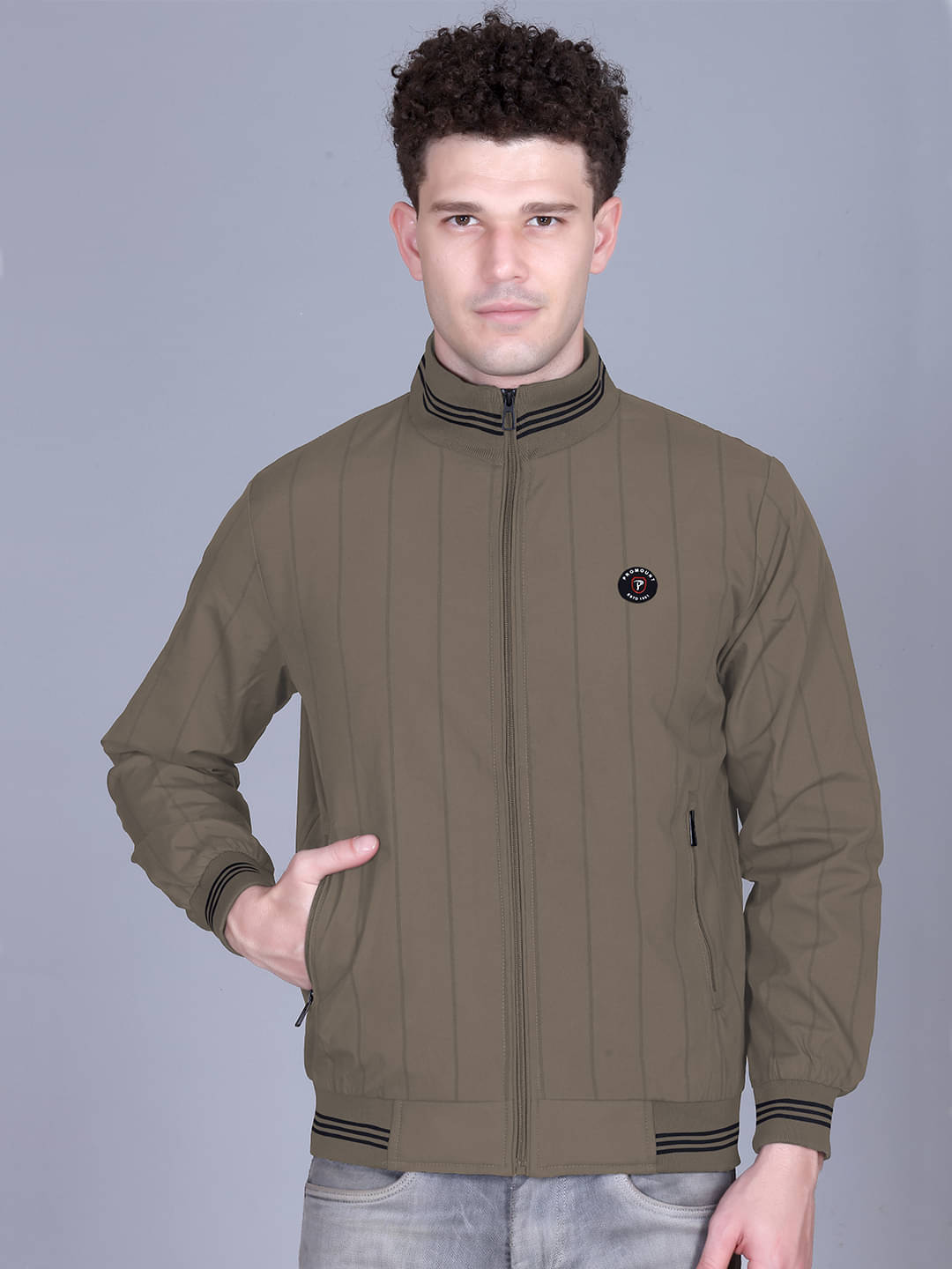     			Promount Polyester Men's Casual Jacket - Brown ( Pack of 1 )