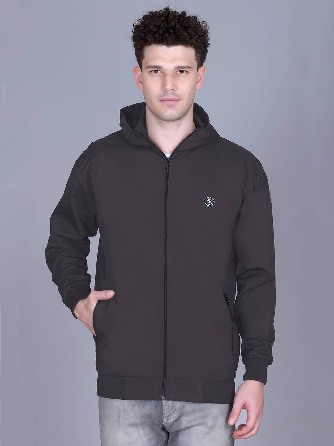 Promount Polyester Men's Casual Jacket - Grey ( Pack of 1 ) Promount Polyester Men's Casual Jacket - Grey ( Pack of 1 )