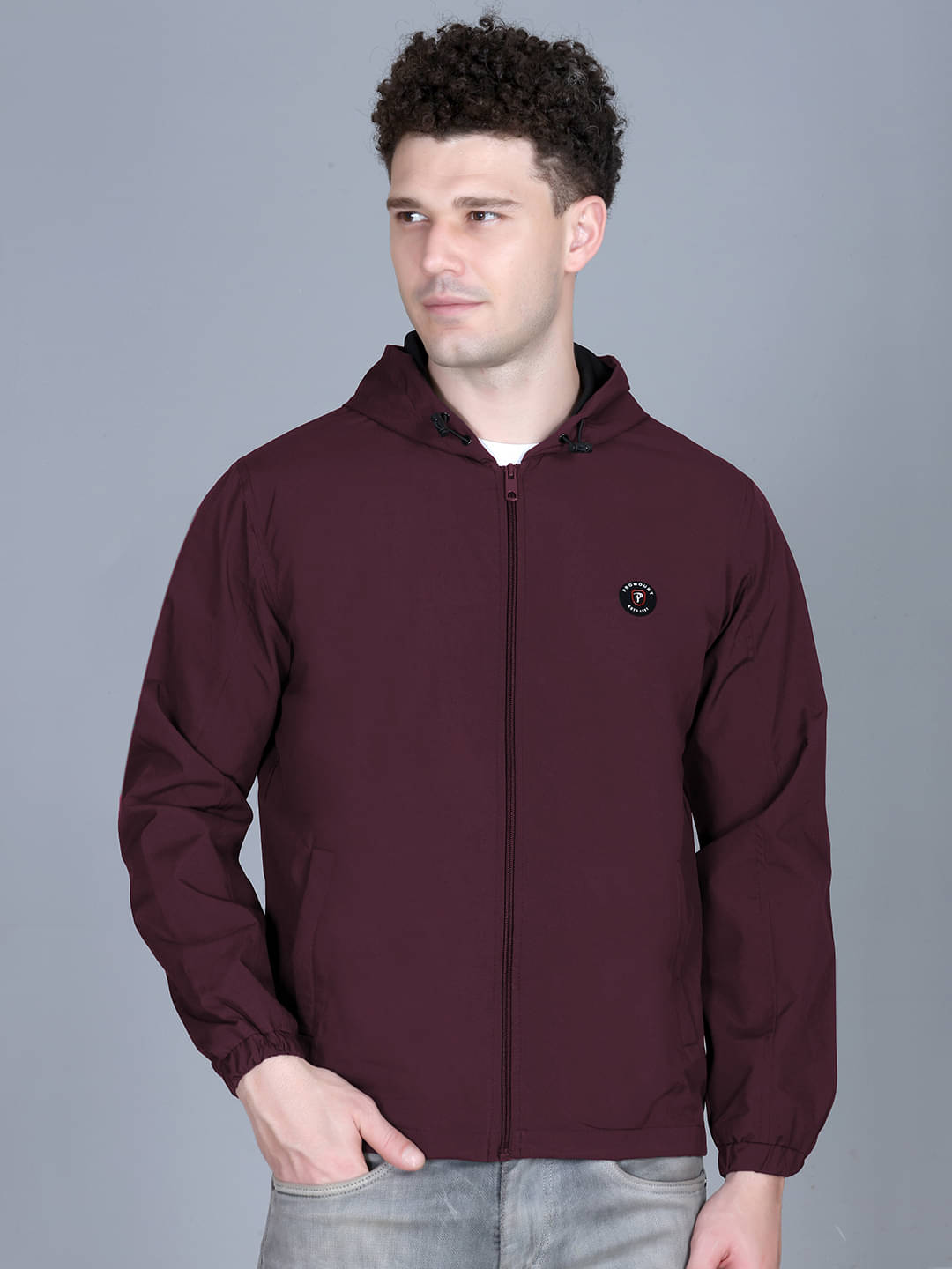 Promount Polyester Men's Casual Jacket - Maroon ( Pack of 1 ) Promount Polyester Men's Casual Jacket - Maroon ( Pack of 1 )