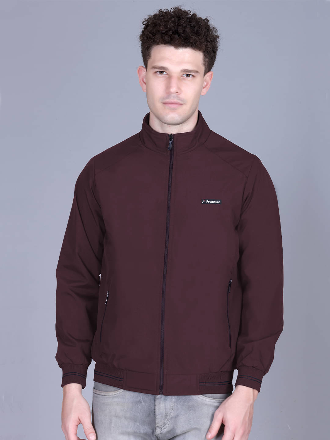 Promount Polyester Men's Casual Jacket - Maroon ( Pack of 1 ) Promount Polyester Men's Casual Jacket - Maroon ( Pack of 1 )