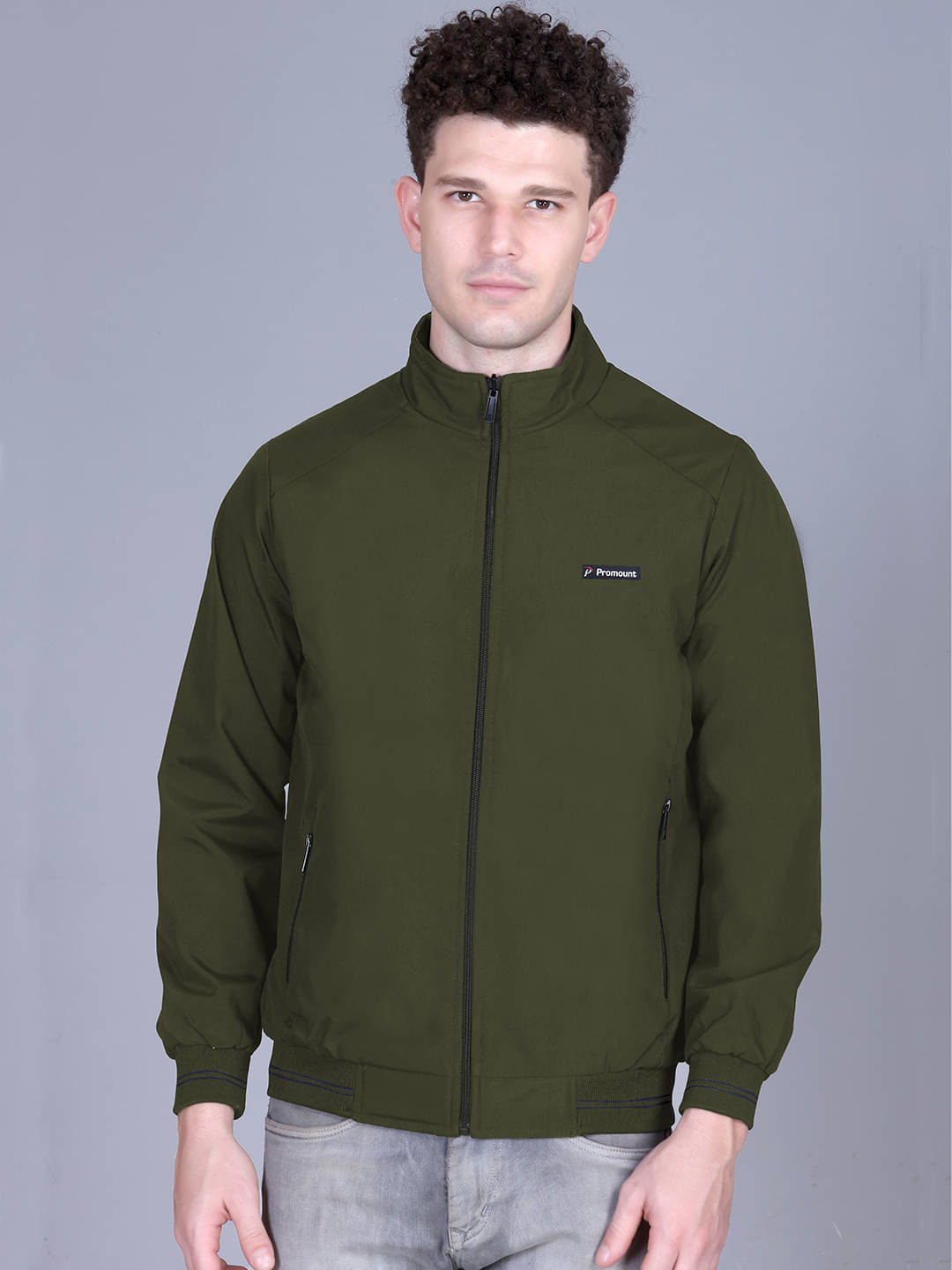     			Promount Polyester Men's Casual Jacket - Green ( Pack of 1 )