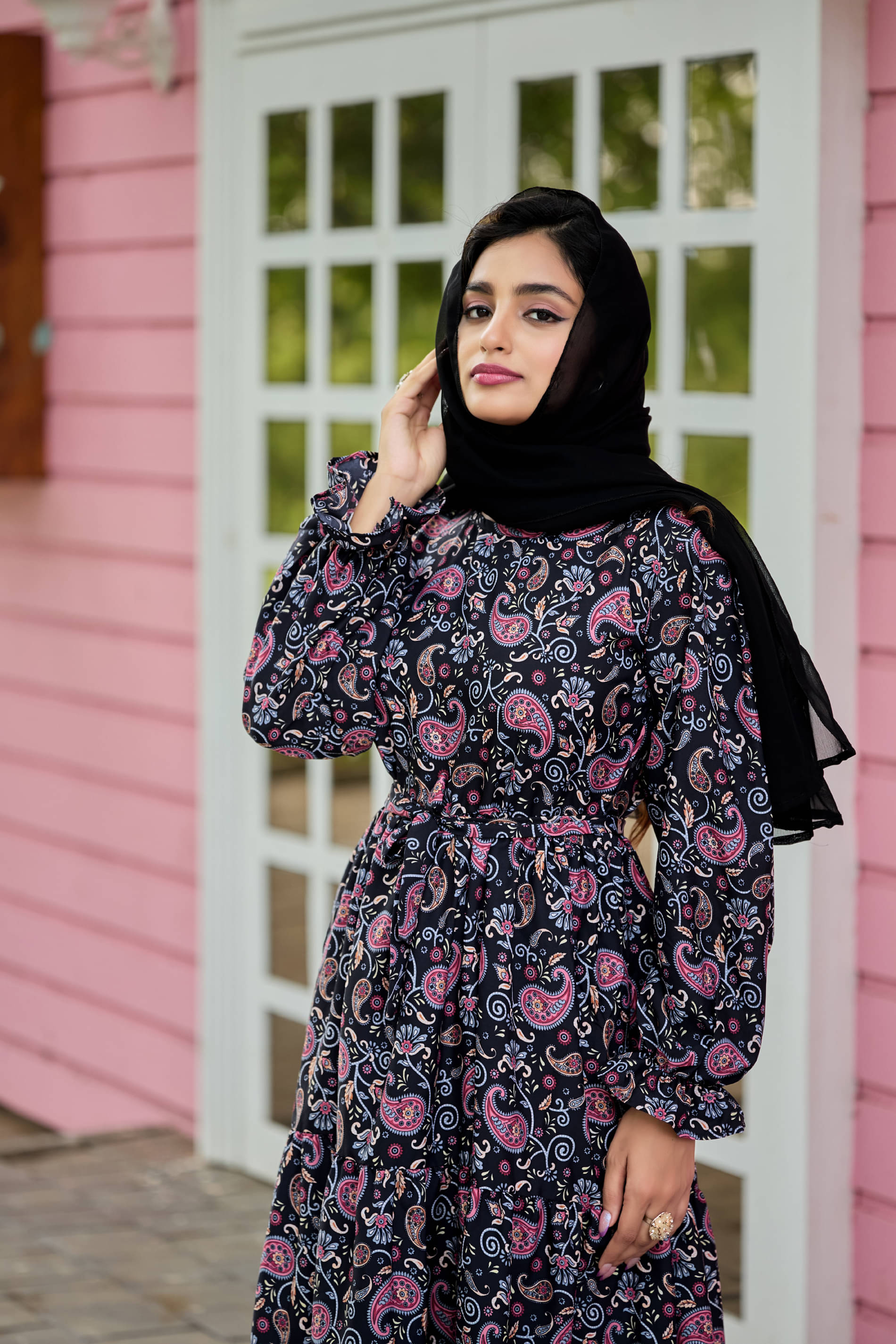 SARINKU Crepe Burqa without Hijab Multicolor ( Pack of 1 ) SARINKU Crepe Burqa without Hijab Multicolor ( Pack of 1 )