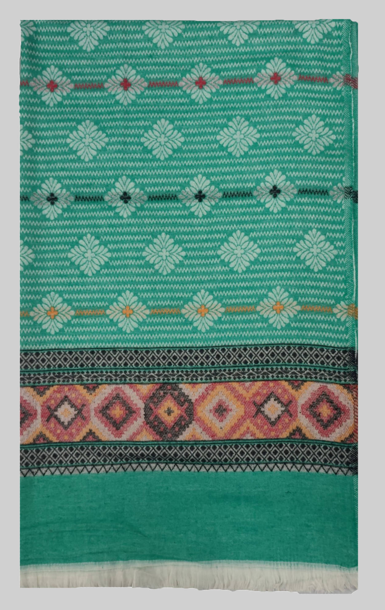     			Soul Essence Green Self Design Shawl - ( Pack of 1 )