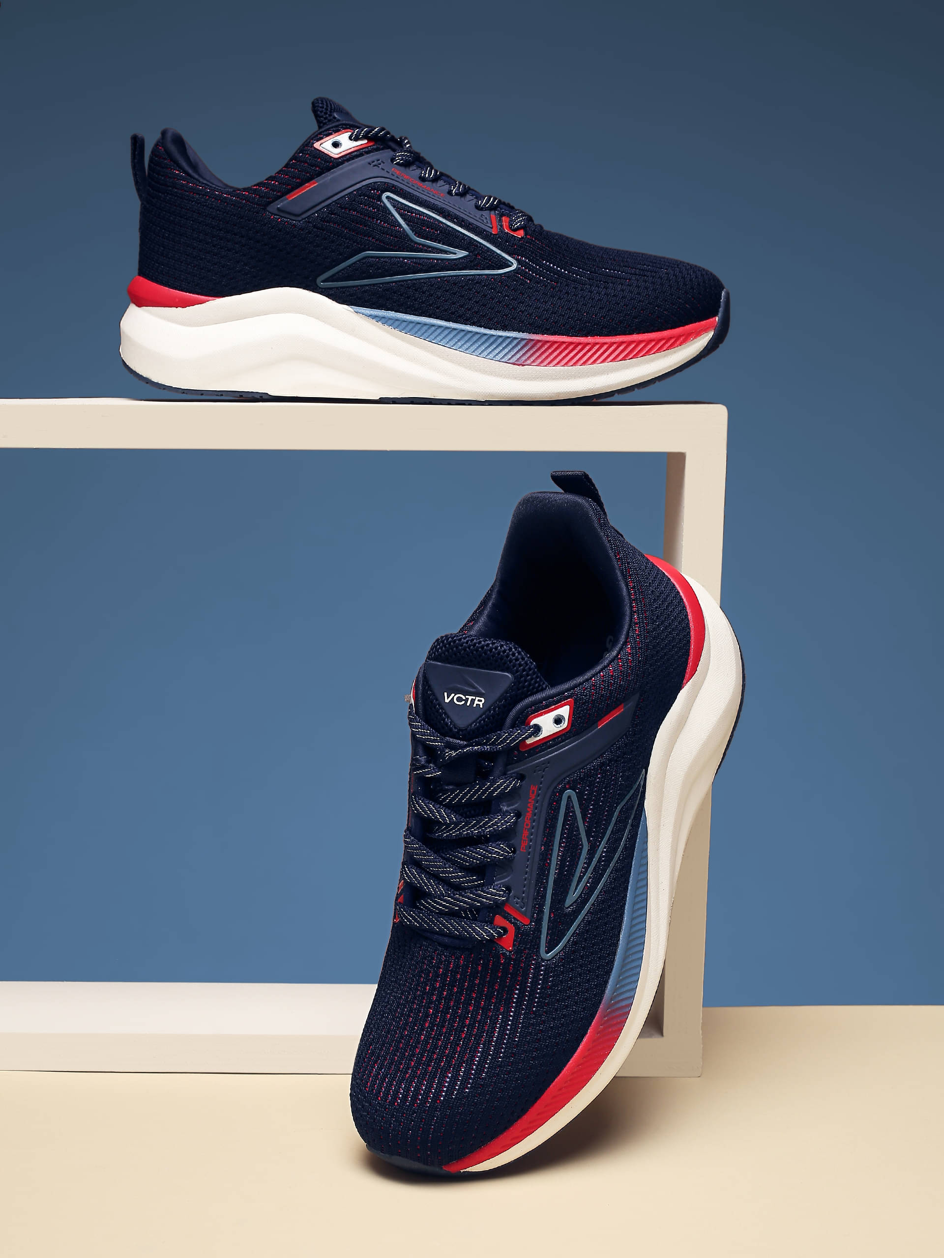     			VCTR Performance PF01 Blue Men's Sports Running Shoes