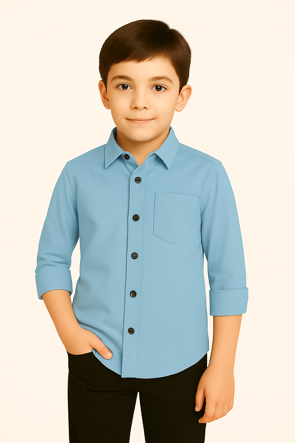ZAKAR Pack of 1 Boys Cotton Blend Full Sleeves Shirt ( Sky Blue ) ZAKAR Pack of 1 Boys Cotton Blend Full Sleeves Shirt ( Sky Blue )