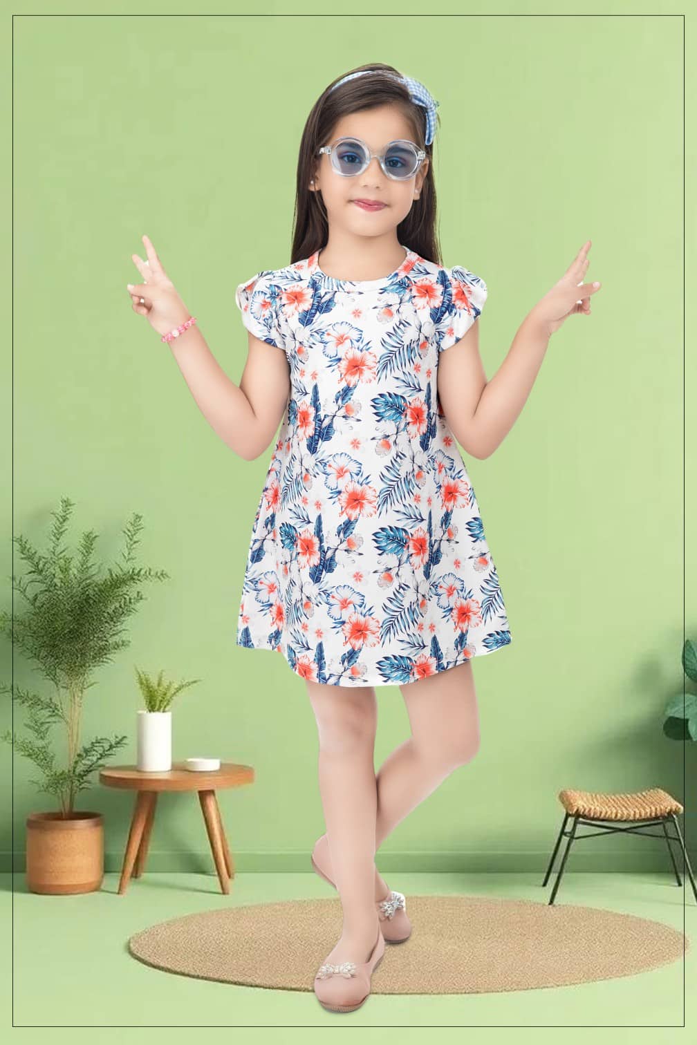 s muktar garments Cotton Frock For Baby Girls ( Pack of 1 , Multicolor )
