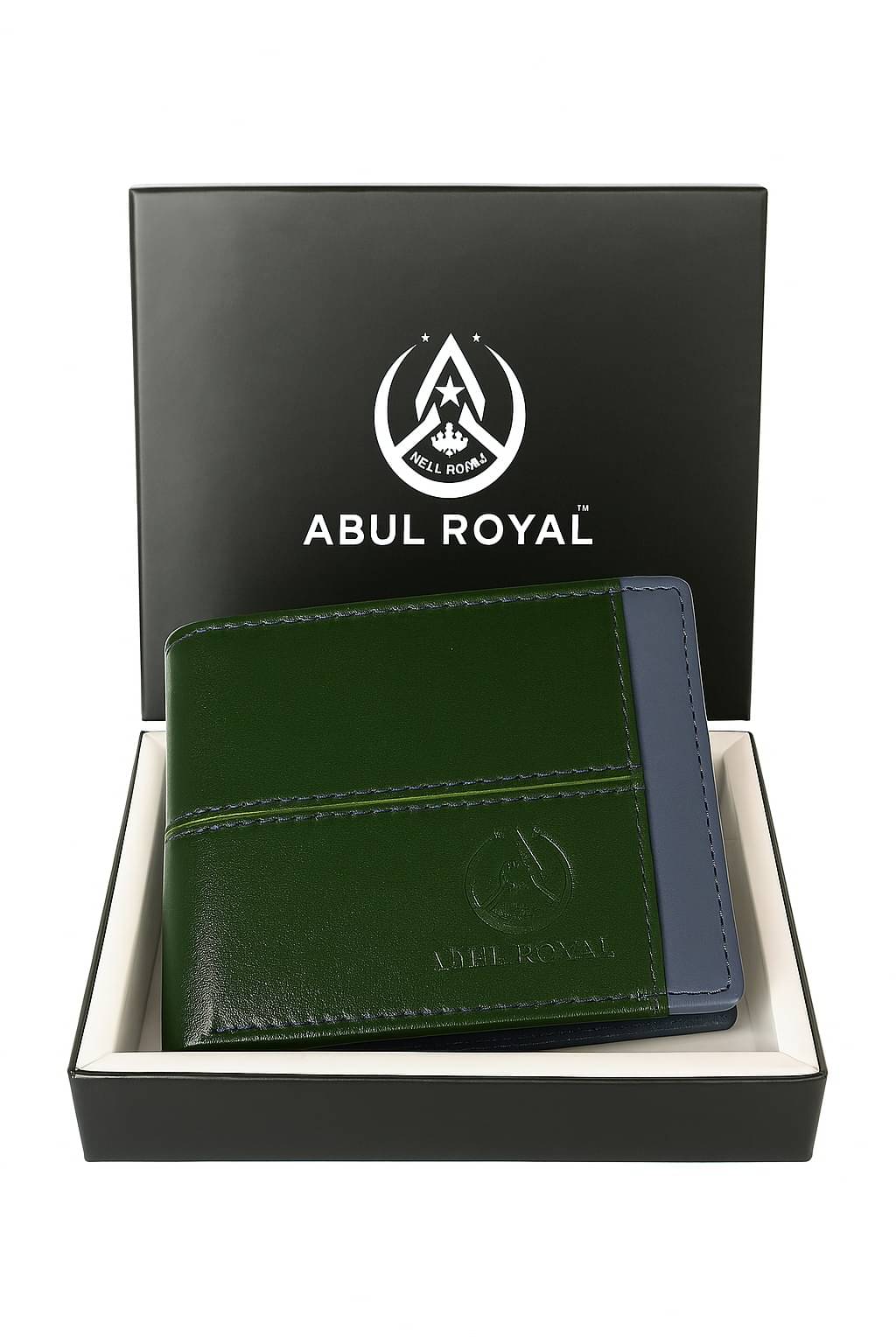     			ABUL ROYAL Leather Printed Men's Two Fold Wallet With 9 Slots For Card ( Green , Pack of 1 )