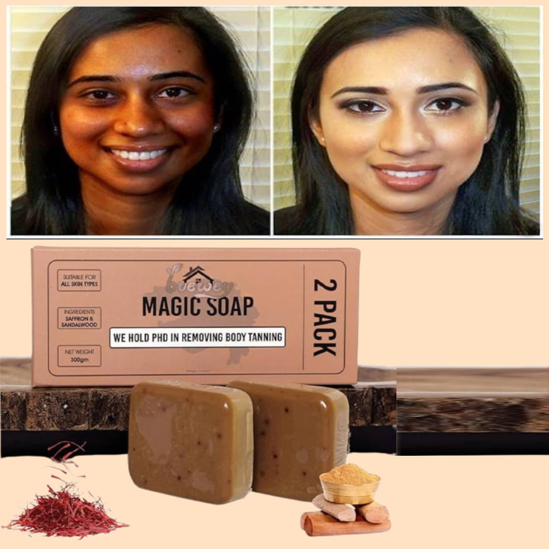 BUEWEY Beauty GHARI Soap Magic And Saffron Bath Soap for All Skin Type ( Pack of 2 ) BUEWEY Beauty GHARI Soap Magic And Saffron Bath Soap for All Skin Type ( Pack of 2 )