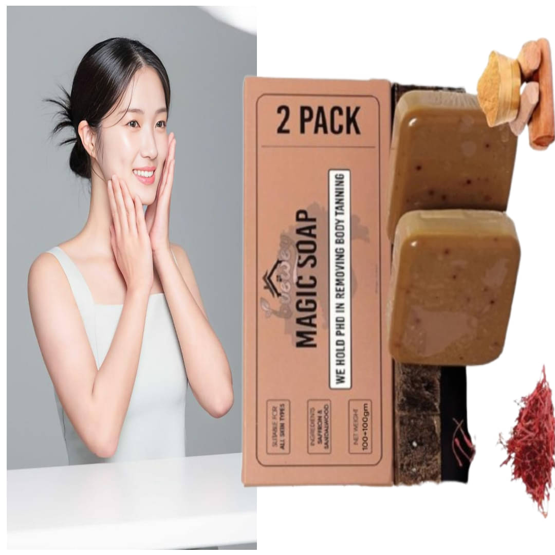     			BUEWEY Beauty GHARI Soap Magic And Saffron Bath Soap for All Skin Type ( Pack of 2 )