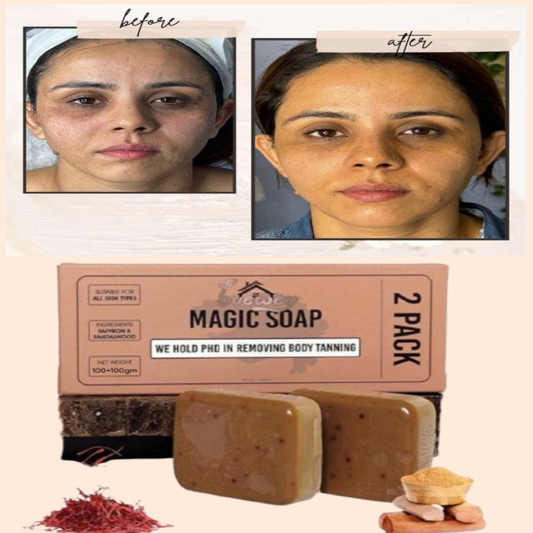     			BUEWEY Beauty GHARI Soap Magic And Saffron Bath Soap for All Skin Type ( Pack of 2 )