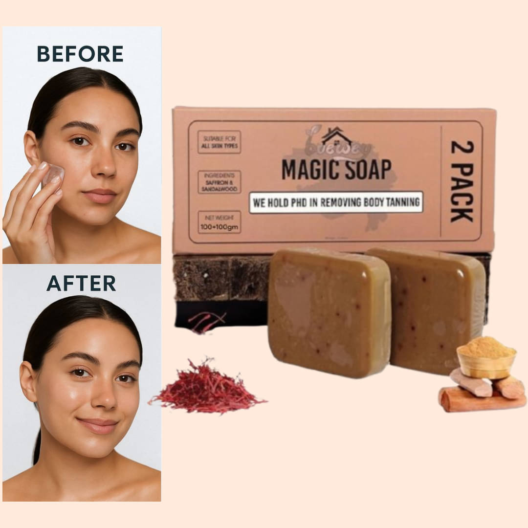     			BUEWEY Beauty GHARI Soap Magic And Saffron Bath Soap for All Skin Type ( Pack of 2 )