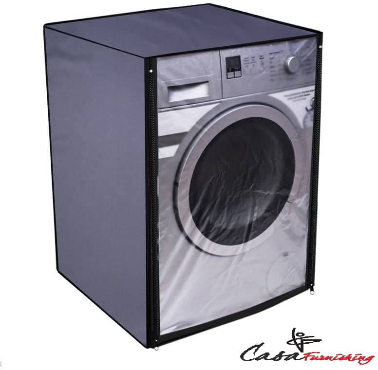     			CASA FURNISHING Front Load Washing Machine Cover Compatiable For 7 kg - grey