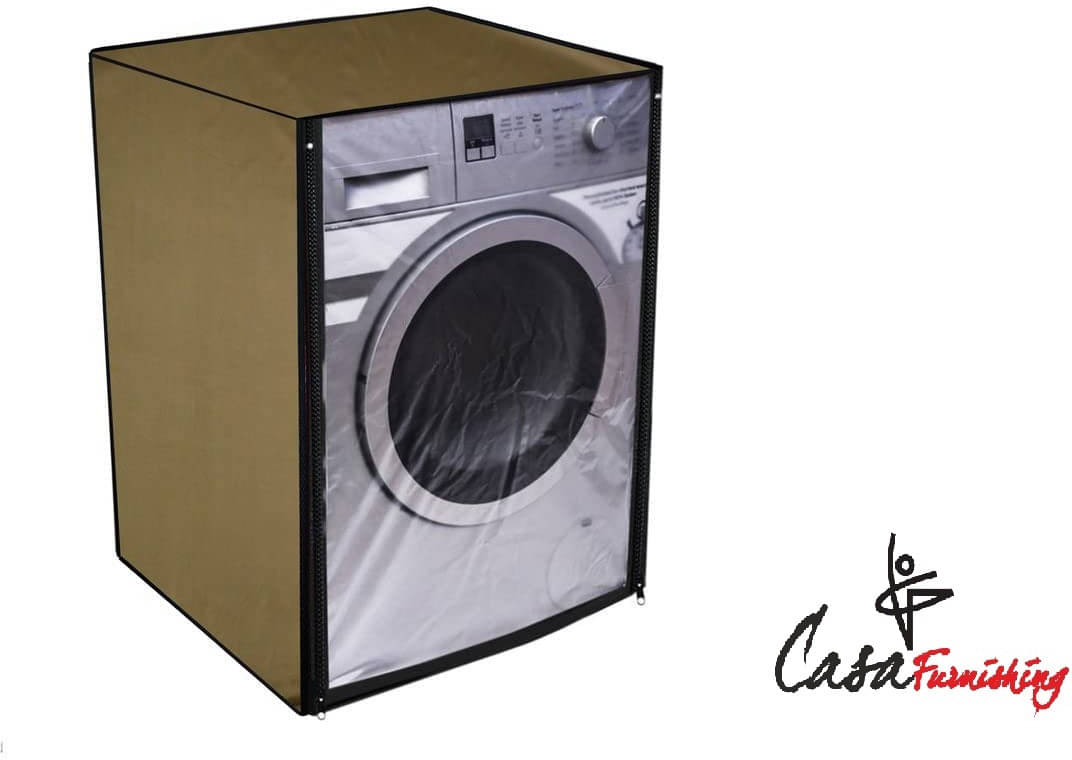 CASA FURNISHING Front Load Washing Machine Cover Compatiable For 7 kg - beige CASA FURNISHING Front Load Washing Machine Cover Compatiable For 7 kg - beige