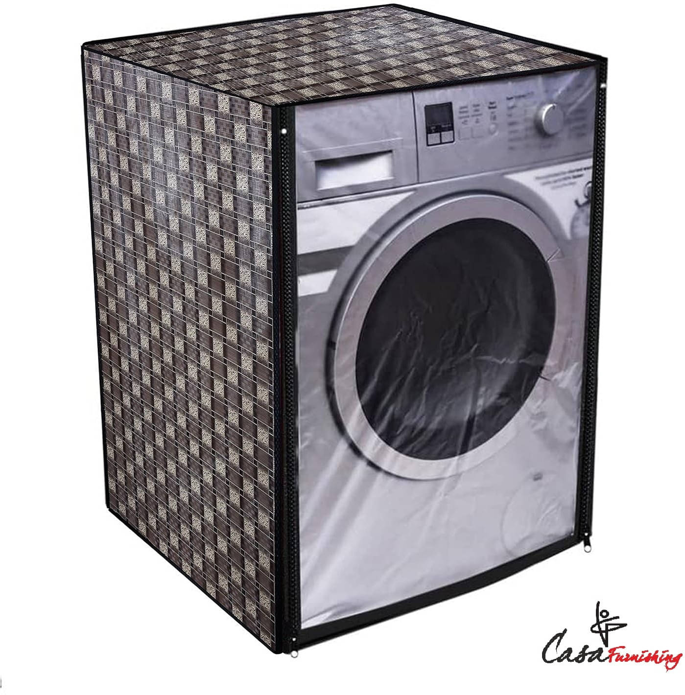 CASA FURNISHING Front Load Washing Machine Cover Compatiable For 7 kg - Maroon CASA FURNISHING Front Load Washing Machine Cover Compatiable For 7 kg - Maroon