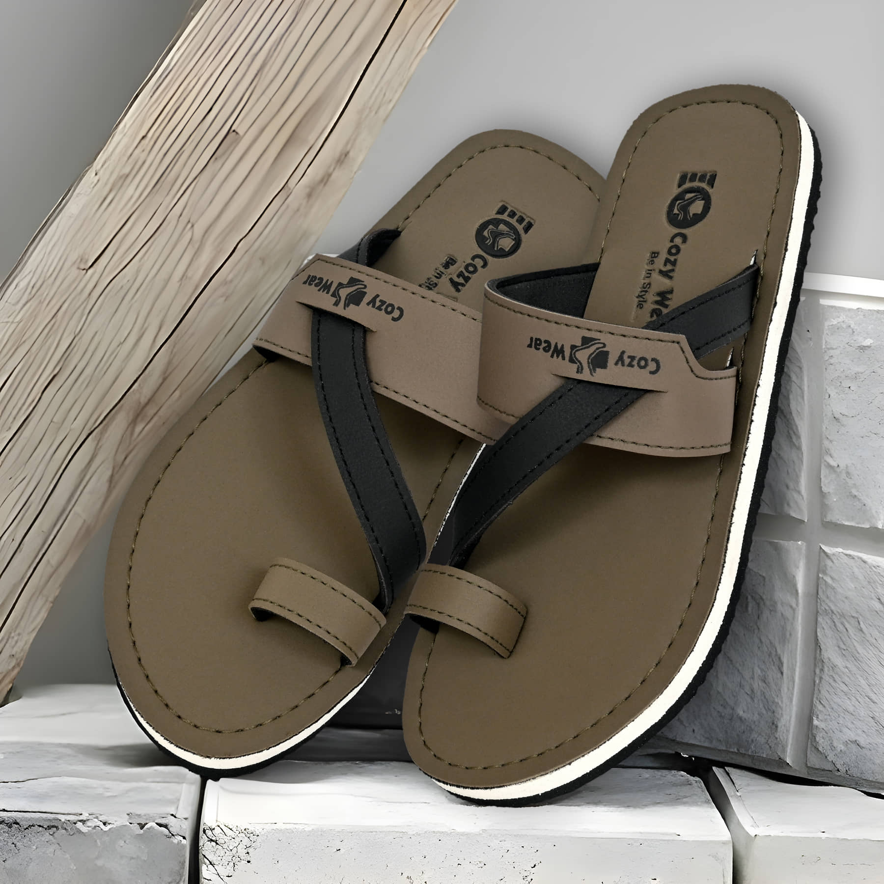 Cozy Wear Brown Men's Daily Slipper