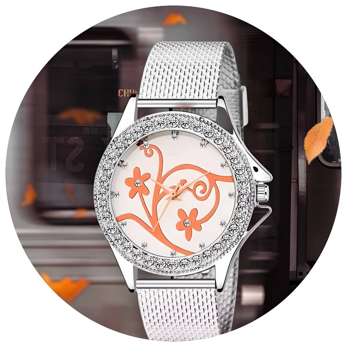     			DECLASSE Silver Resin Analog Womens Watch