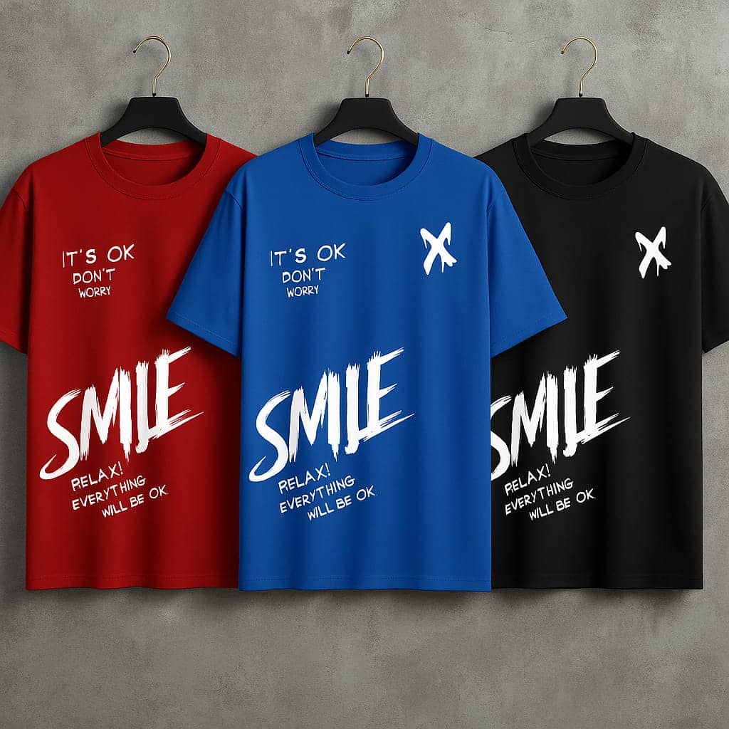 ELBATROSS Men Polyester Slim Fit Printed T-Shirt ( Multicolor5 )