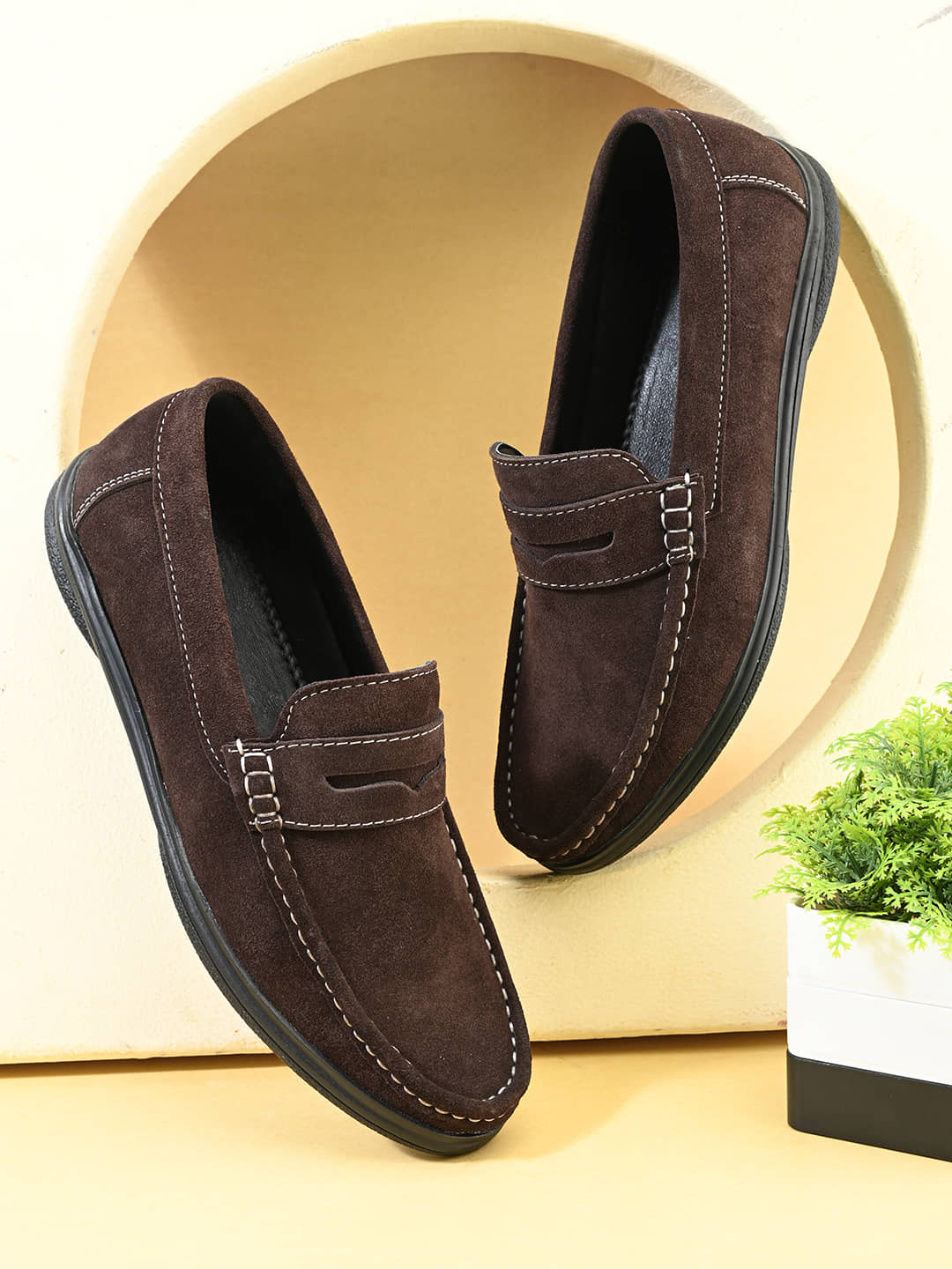 Fashion Victim Brown Men's Slip on Shoes - Formal Shoes | Buy online on ZillyBuy