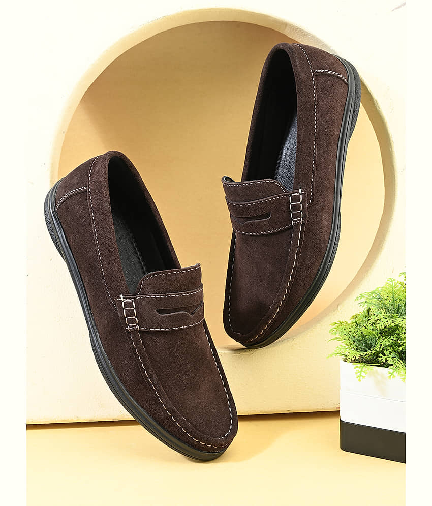 Fashion Victim Brown Men's Slip on Shoes - Formal Shoes | Buy online on ZillyBuy