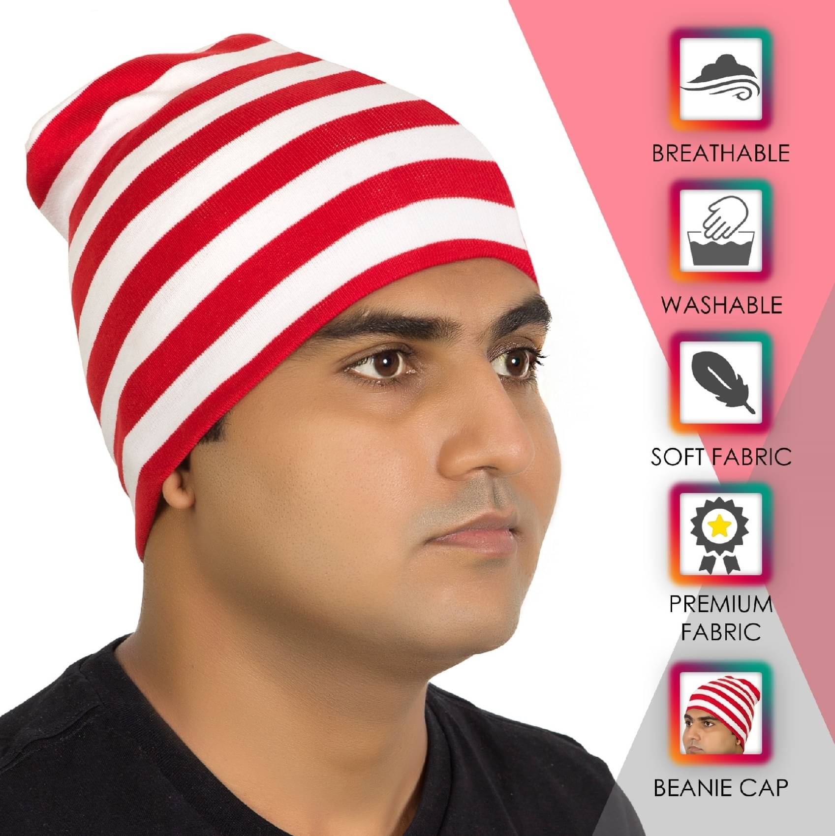    			Im unique Pack of 1 Cotton Men's Cap ( Multiciolor 2 )