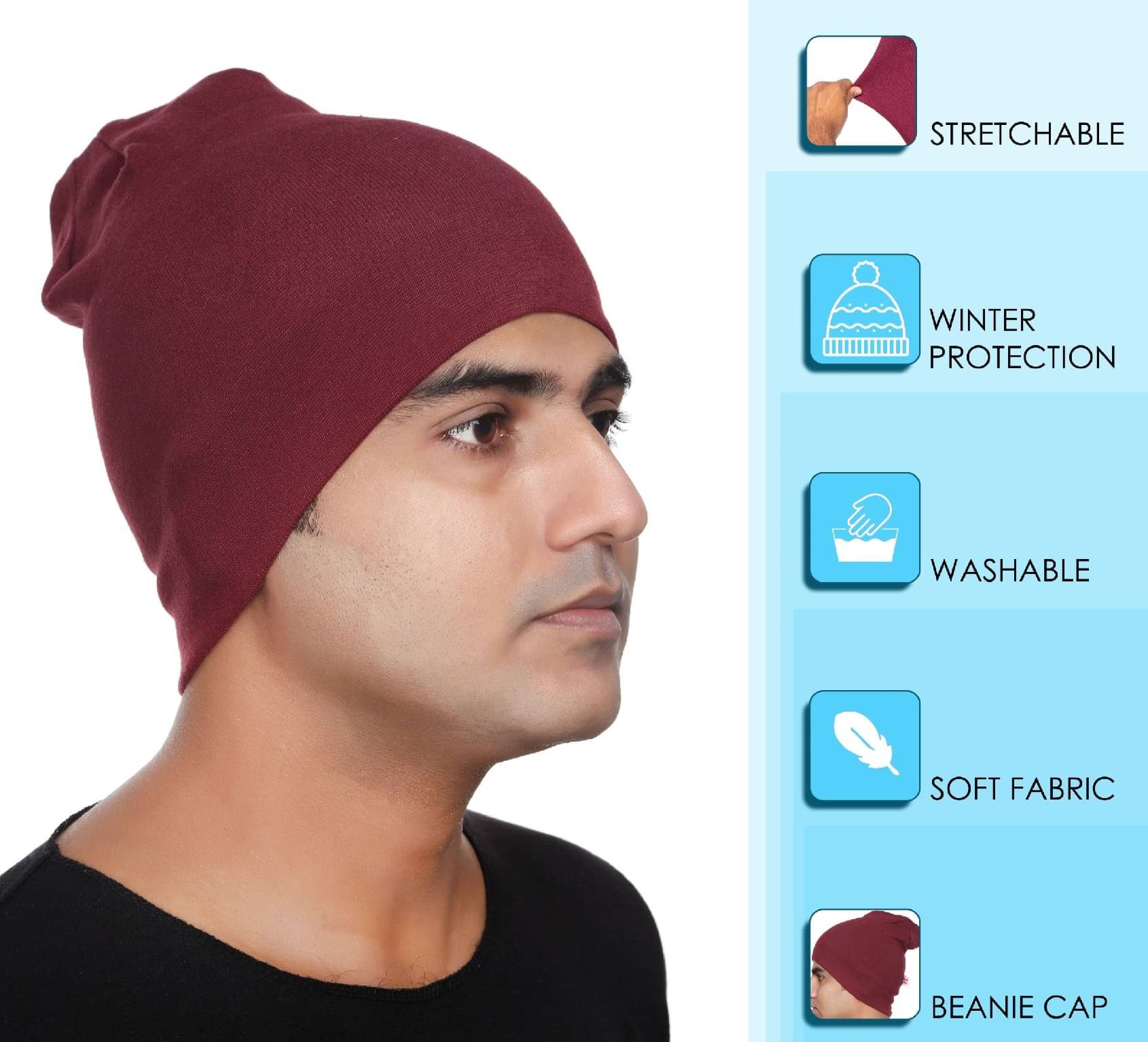     			Im unique Pack of 1 Cotton Men's Cap ( Maroon )
