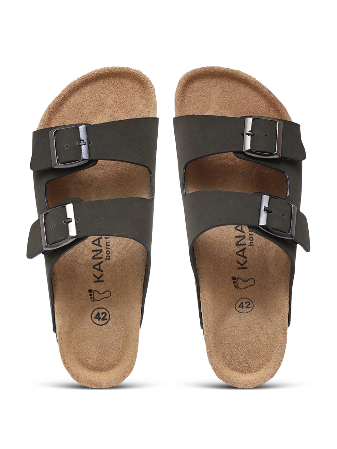     			KANASA Olive Men's Slide Flip Flop