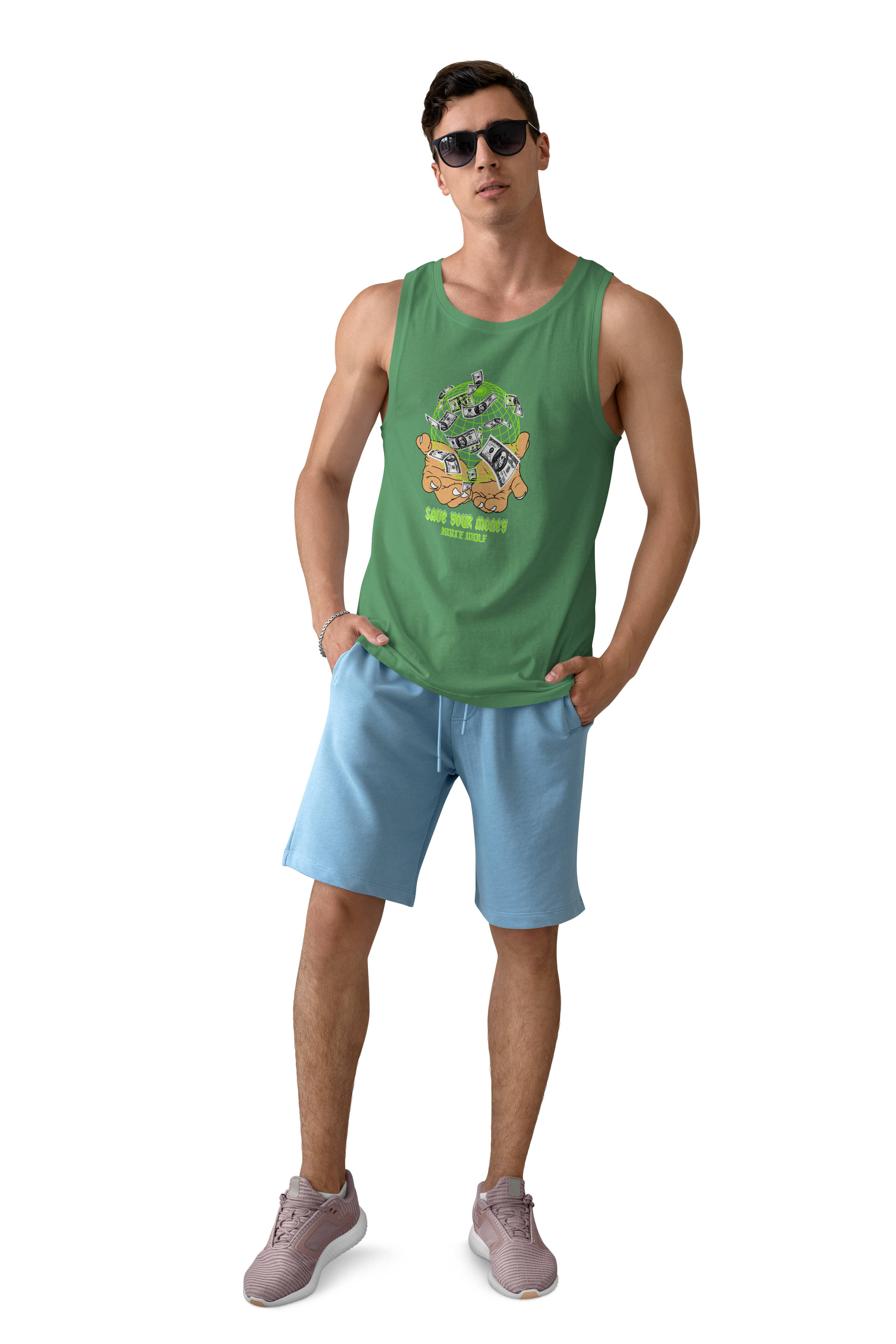 Knite Wolf Pack of 1 Cotton Gym Vest For Men ( Light Green ) Knite Wolf Pack of 1 Cotton Gym Vest For Men ( Light Green )