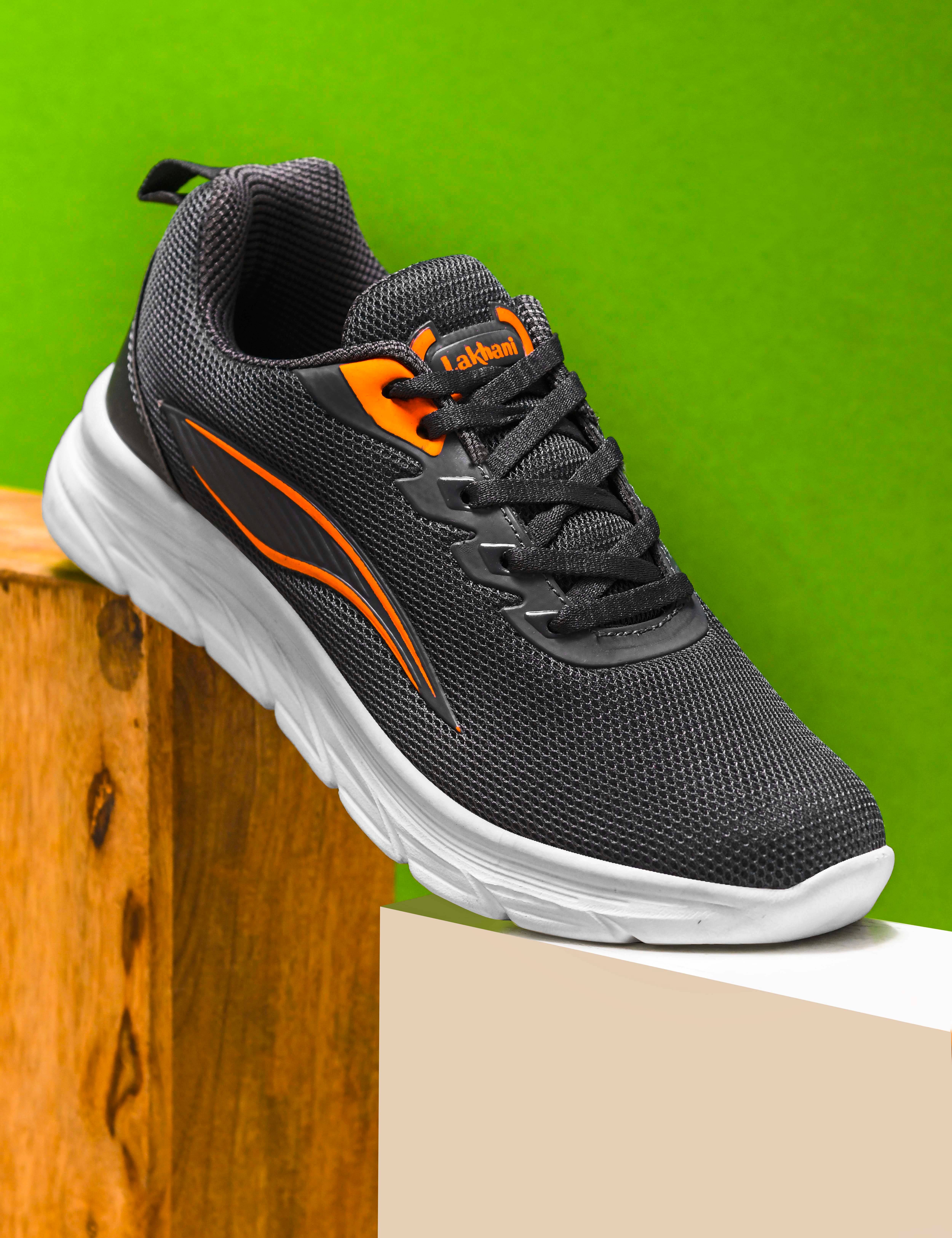    			Lakhani Aashirwad Tiger-02 Gray Men's Sports Running Shoes