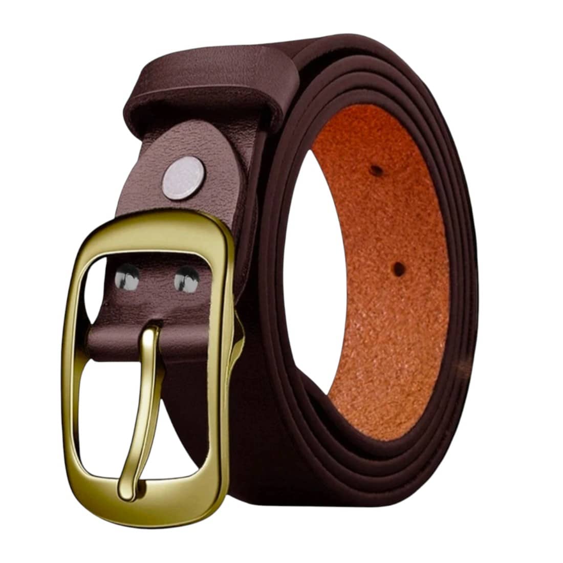 Loopa - Brown 100% Leather Men's Formal Belt ( Pack of 1 )