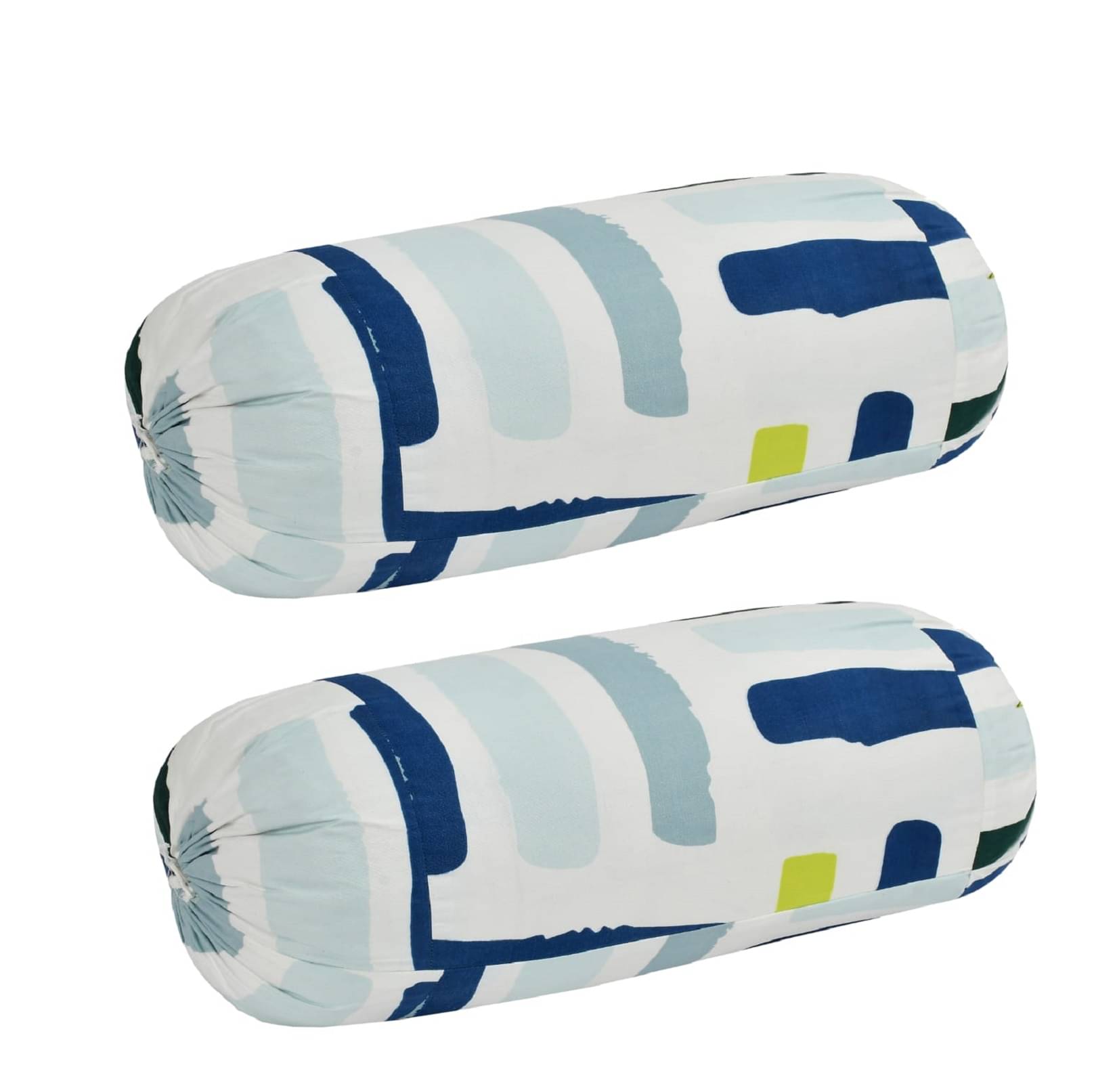     			MAHALUXMI COLLECTION Set of 2 Polyester Bolster Covers
