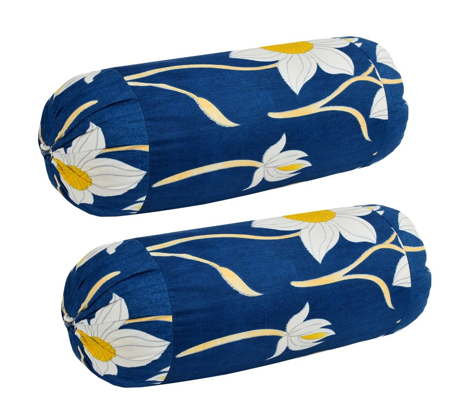 MAHALUXMI COLLECTION Set of 2 Polyester Bolster Covers     			MAHALUXMI COLLECTION Set of 2 Polyester Bolster Covers