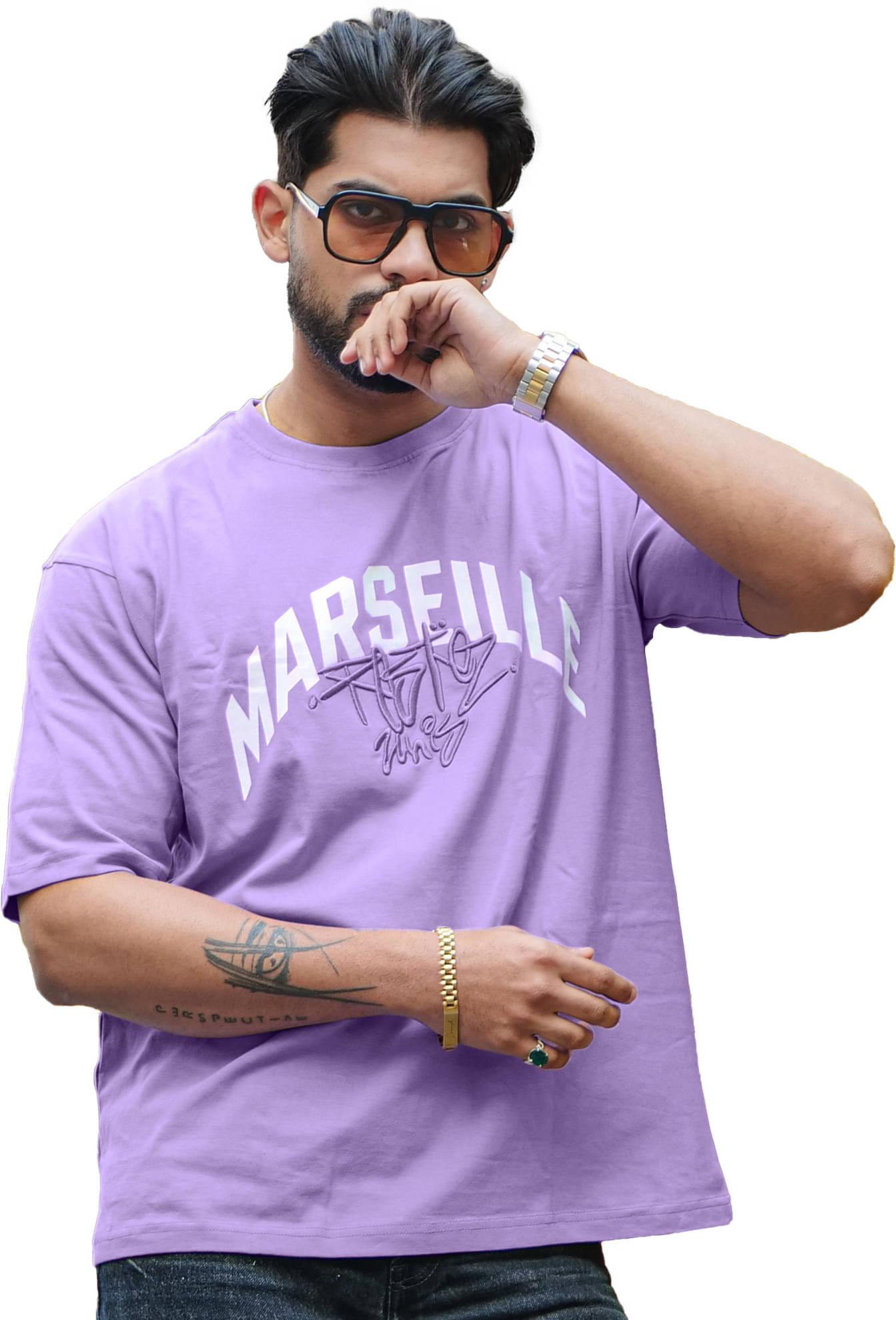 Maniac Men 100% Cotton Oversized Fit Printed T-Shirt ( Purple ) Maniac Men 100% Cotton Oversized Fit Printed T-Shirt ( Purple )