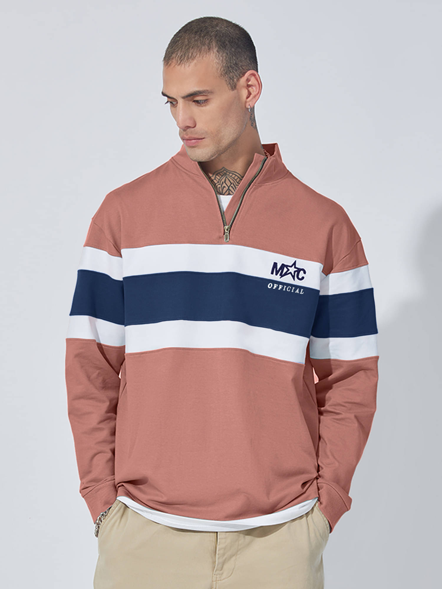Maniac Men 100% Cotton Oversized Fit Striped T-Shirt ( Multicolor ) Maniac Men 100% Cotton Oversized Fit Striped T-Shirt ( Multicolor )