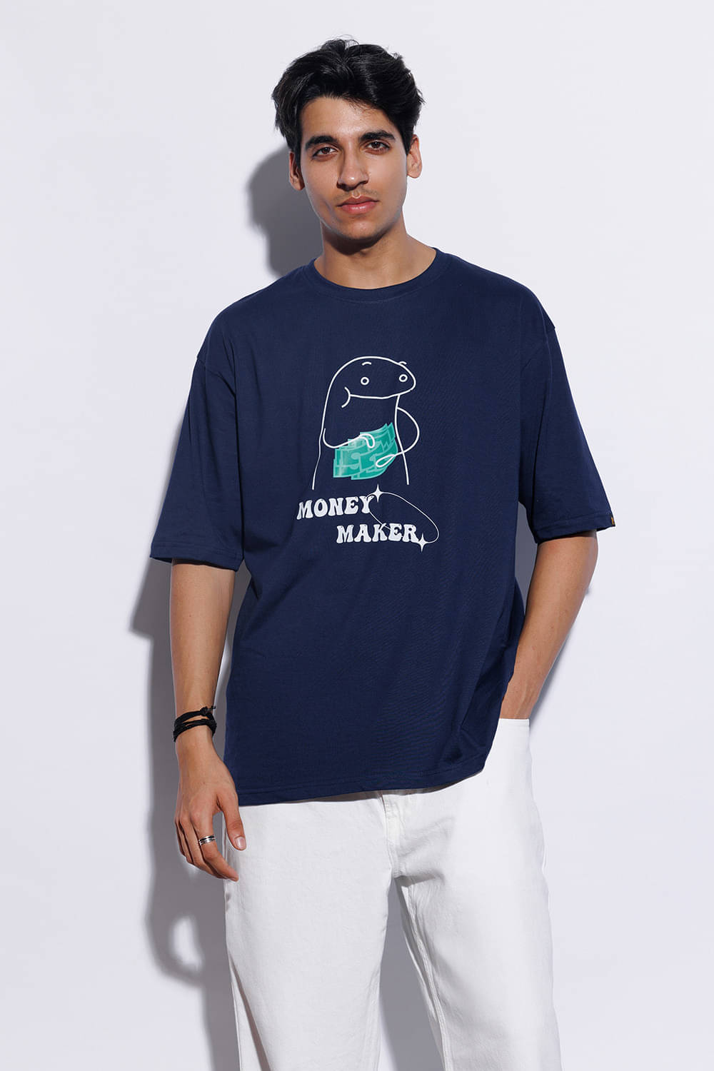 Maniac Men 100% Cotton Regular Fit Printed T-Shirt ( Navy Blue ) Maniac Men 100% Cotton Regular Fit Printed T-Shirt ( Navy Blue )